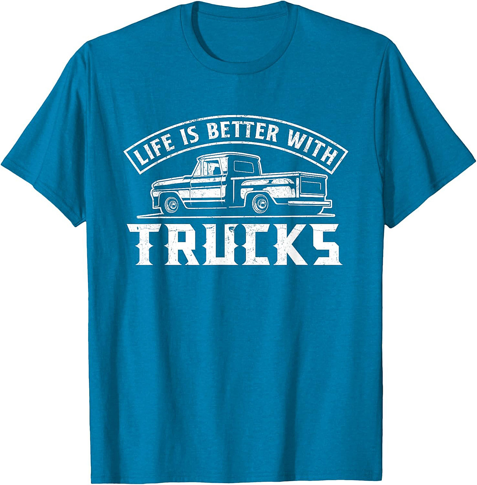 Life Is Better With Trucks T-Shirt - Vintage Pickup Truck Graphic Tee