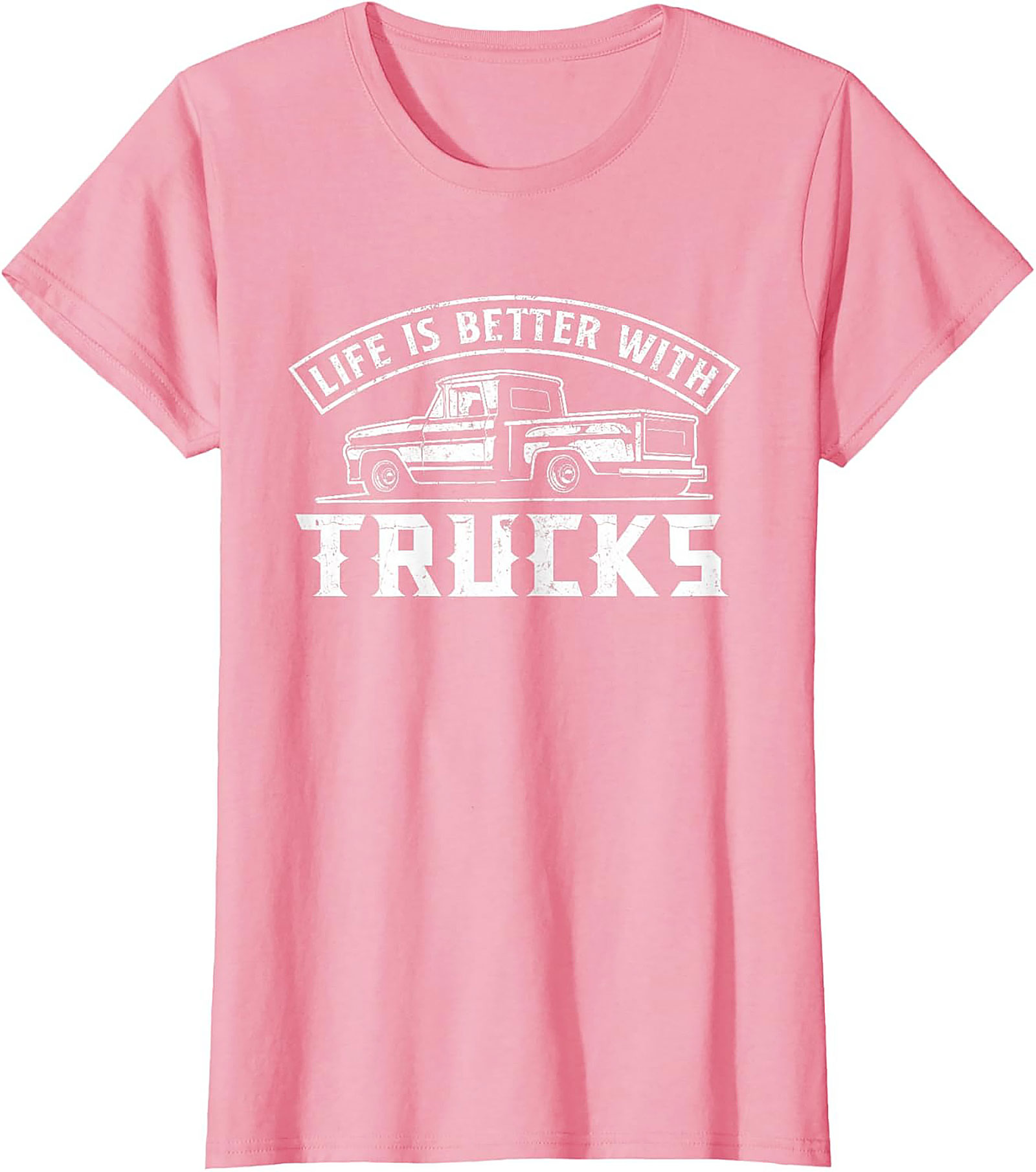 Life Is Better With Trucks T-Shirt - Vintage Pickup Truck Graphic Tee
