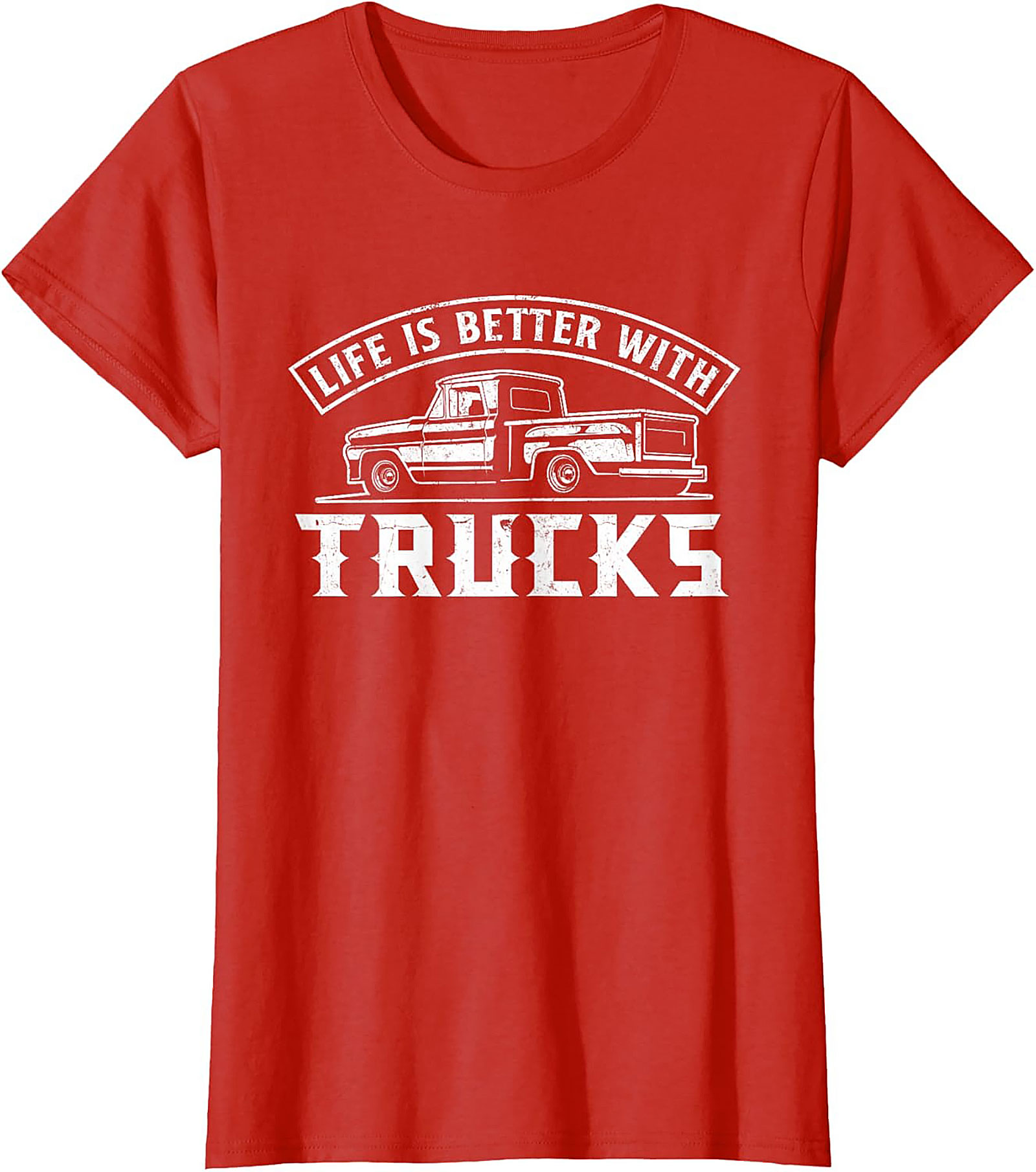 Life Is Better With Trucks T-Shirt - Vintage Pickup Truck Graphic Tee