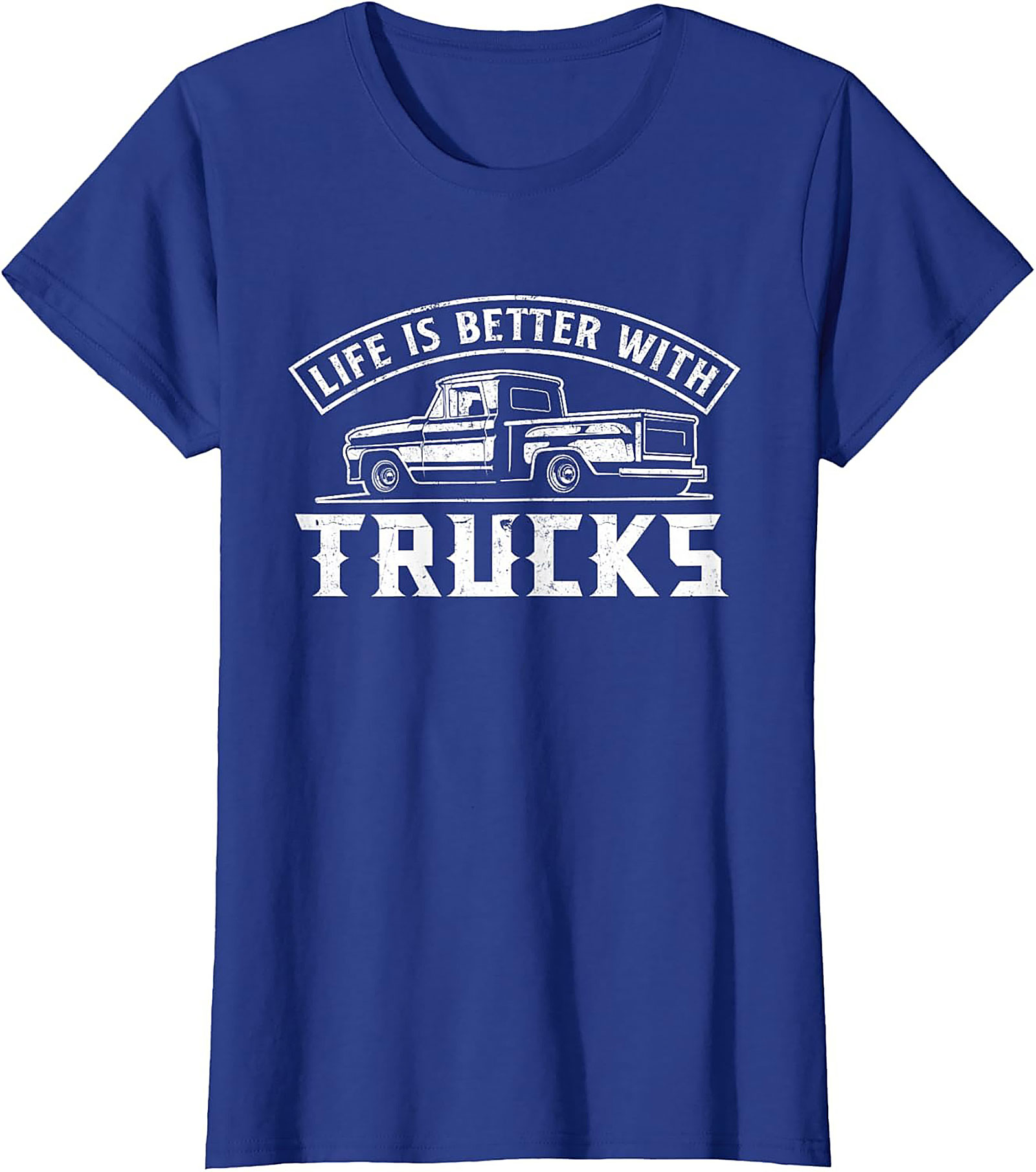 Life Is Better With Trucks T-Shirt - Vintage Pickup Truck Graphic Tee