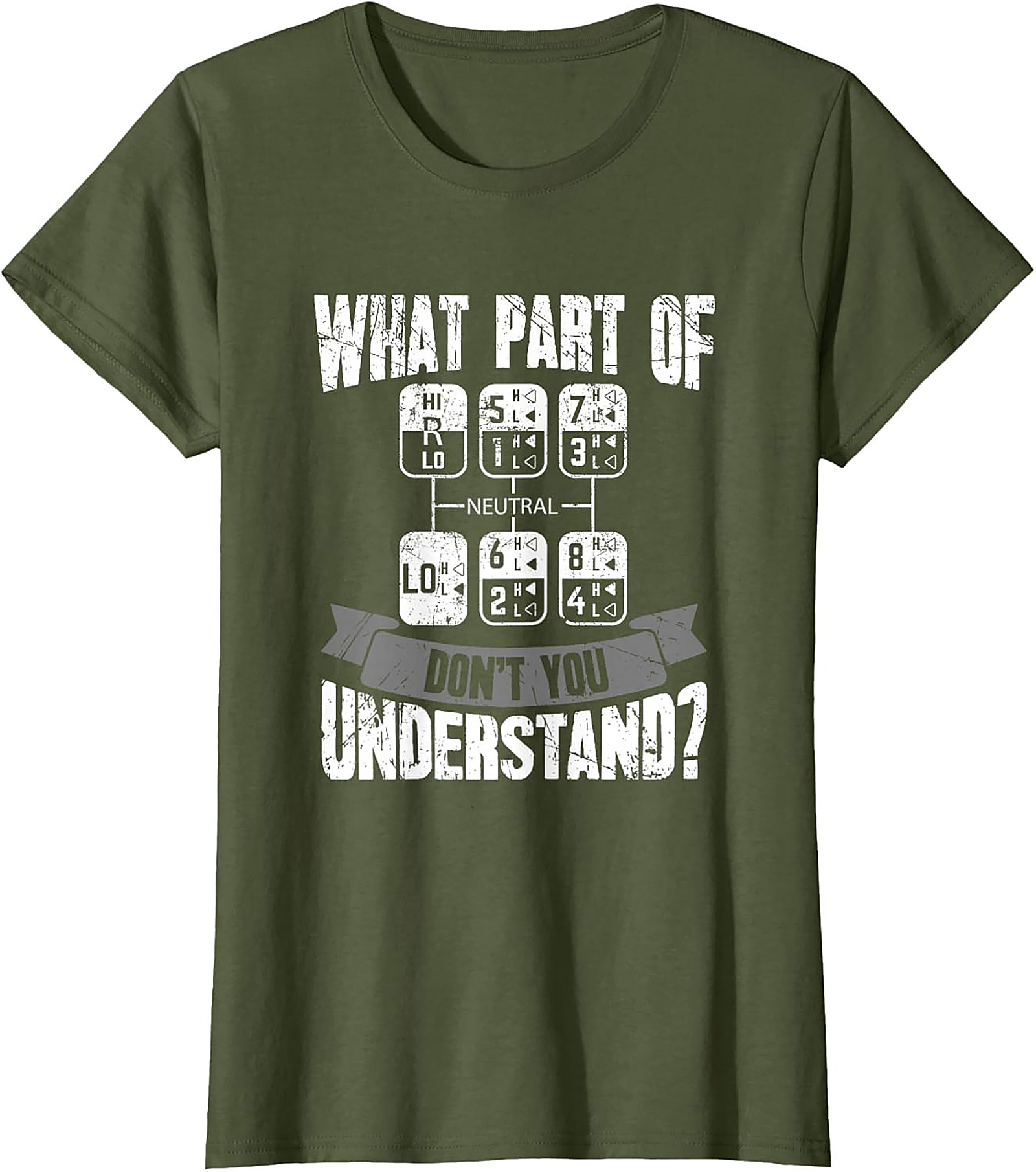 Funny 18 Speed Trucker Graphic Tee | What Part Don't You Understand Shift Pattern Shirt