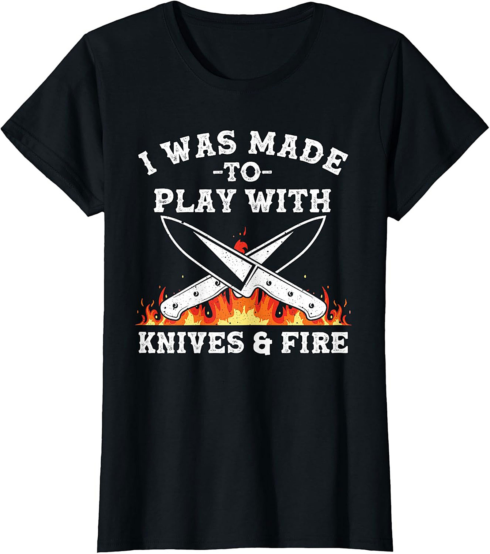 Knives and  Fire Funny Chef T-Shirt  Kitchen Humor Tee