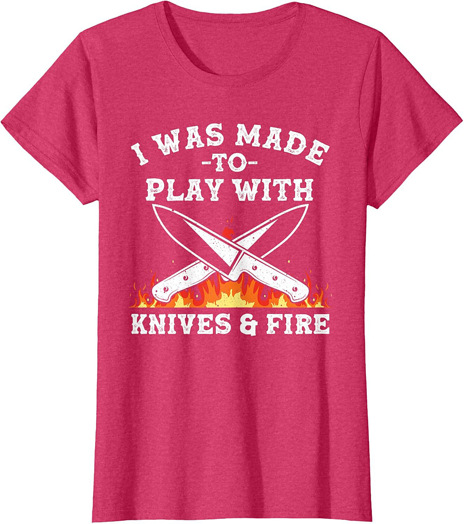 Knives and  Fire Funny Chef T-Shirt  Kitchen Humor Tee