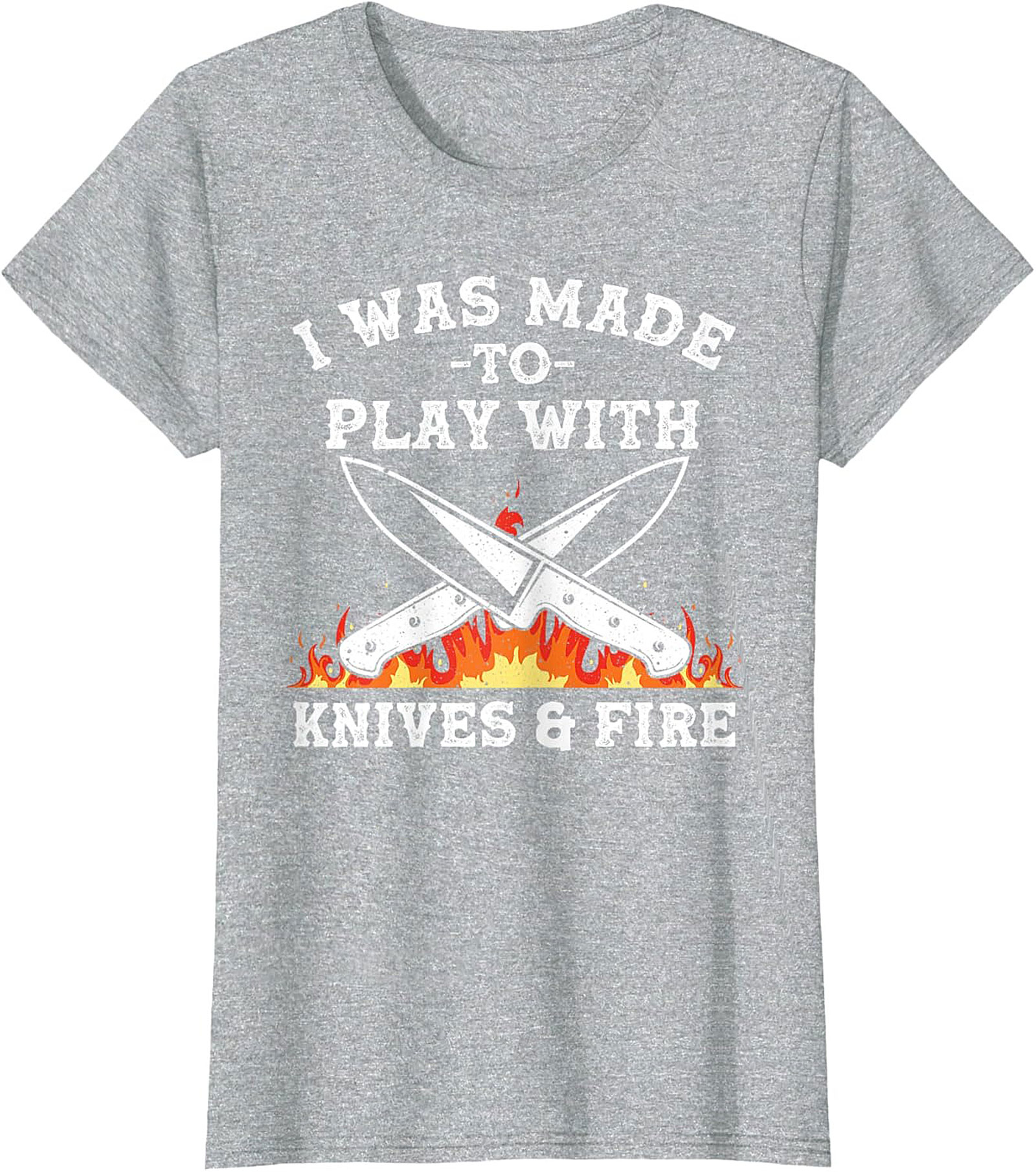 Knives and  Fire Funny Chef T-Shirt  Kitchen Humor Tee