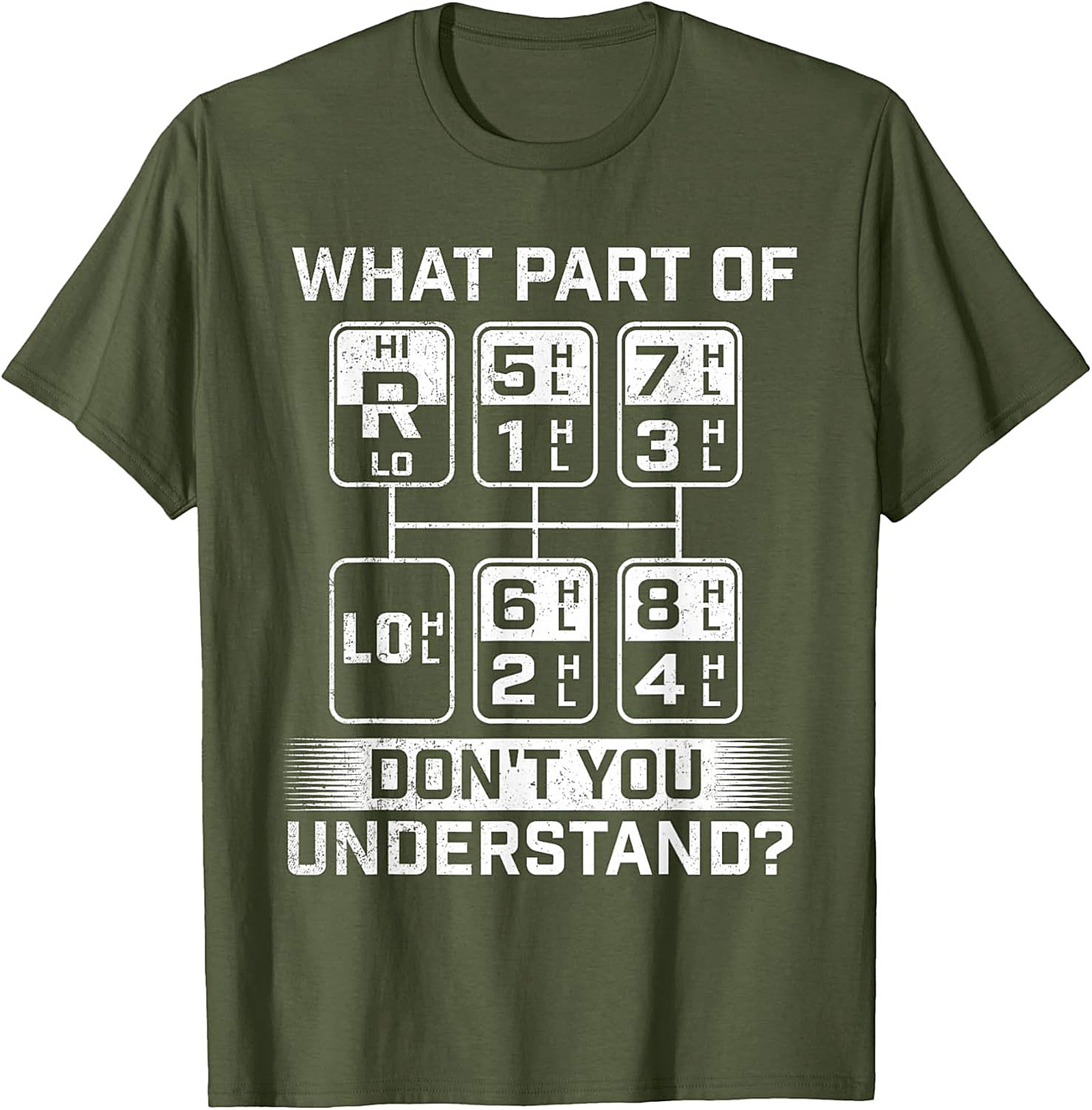 What Part Don’t You Understand Truck Driver Graphic Tee | Semi Truck Shift Pattern Shirt
