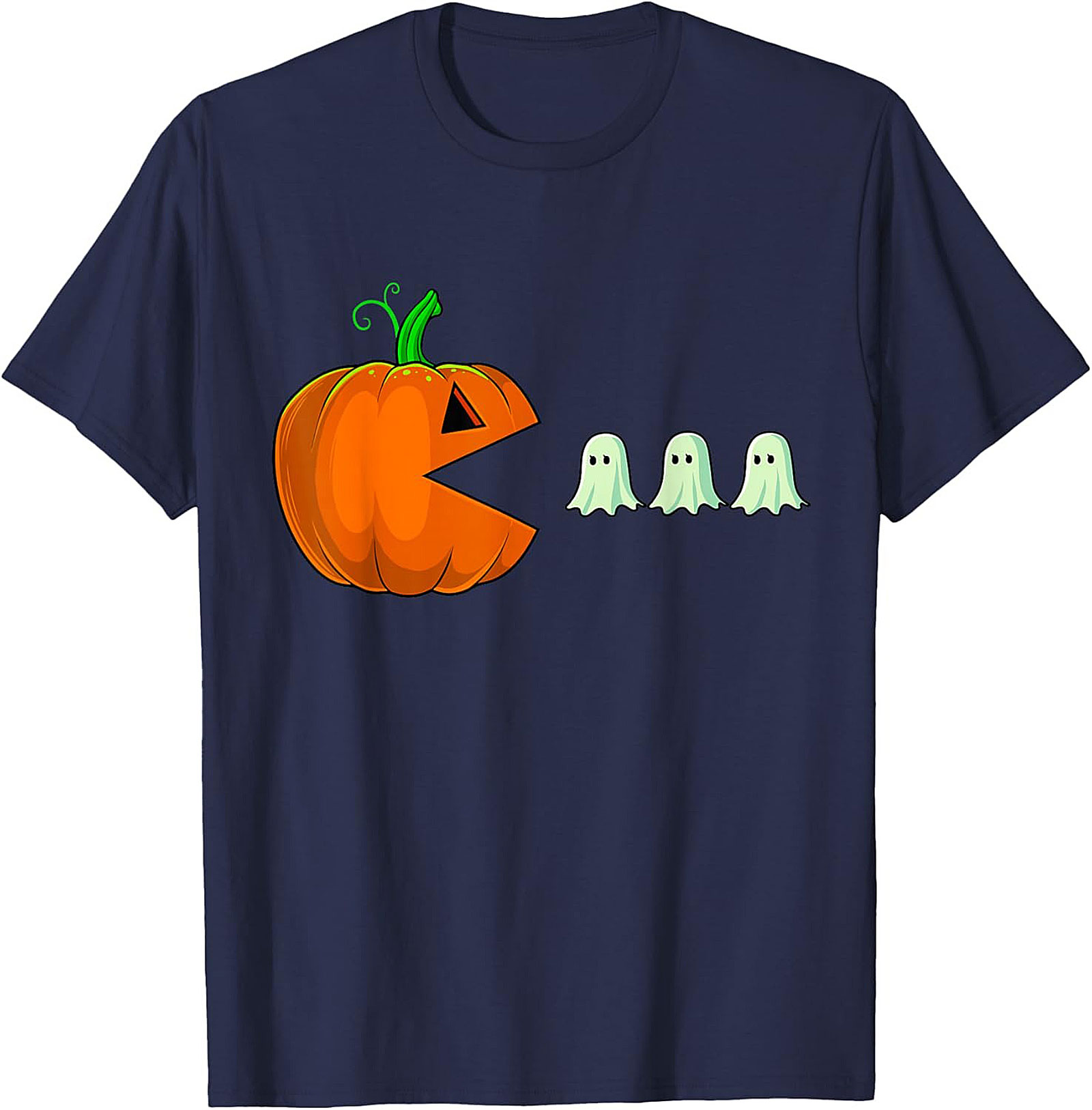 Funny Halloween Gaming T-shirt | Pumpkin Pac-Man Tee