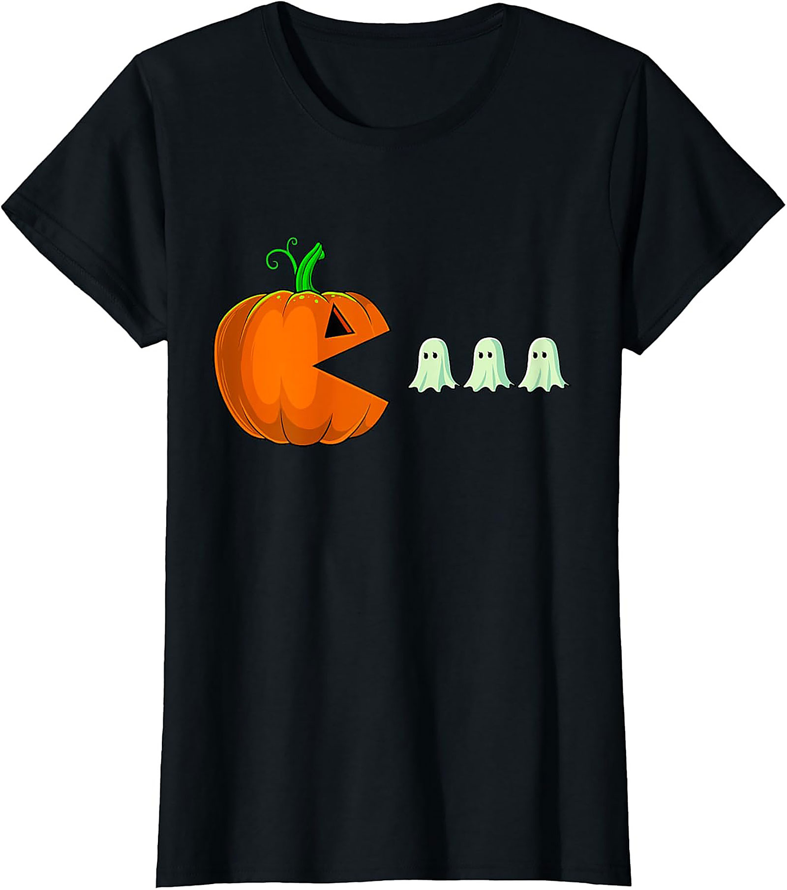 Funny Halloween Gaming T-shirt | Pumpkin Pac-Man Tee