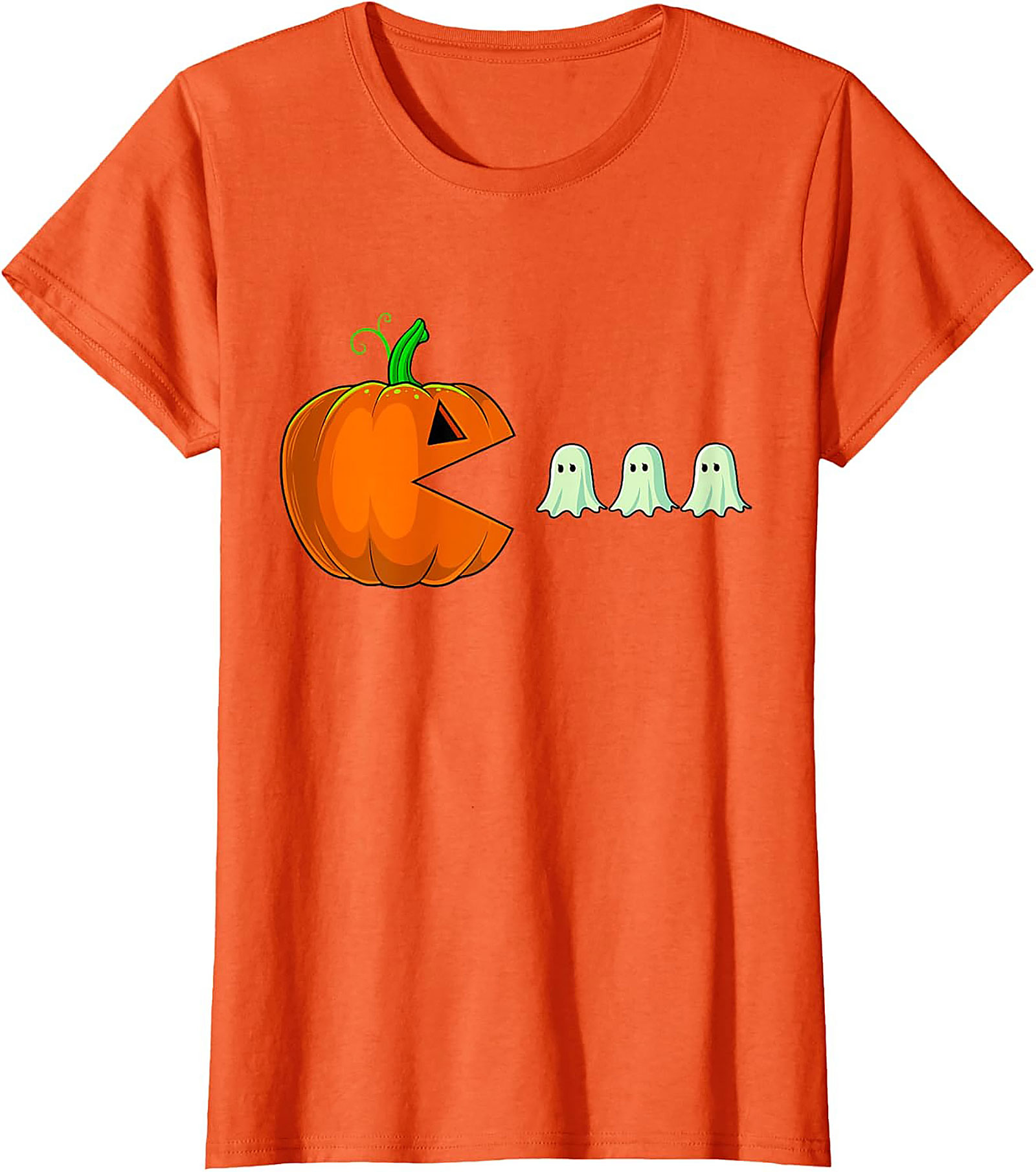Funny Halloween Gaming T-shirt | Pumpkin Pac-Man Tee