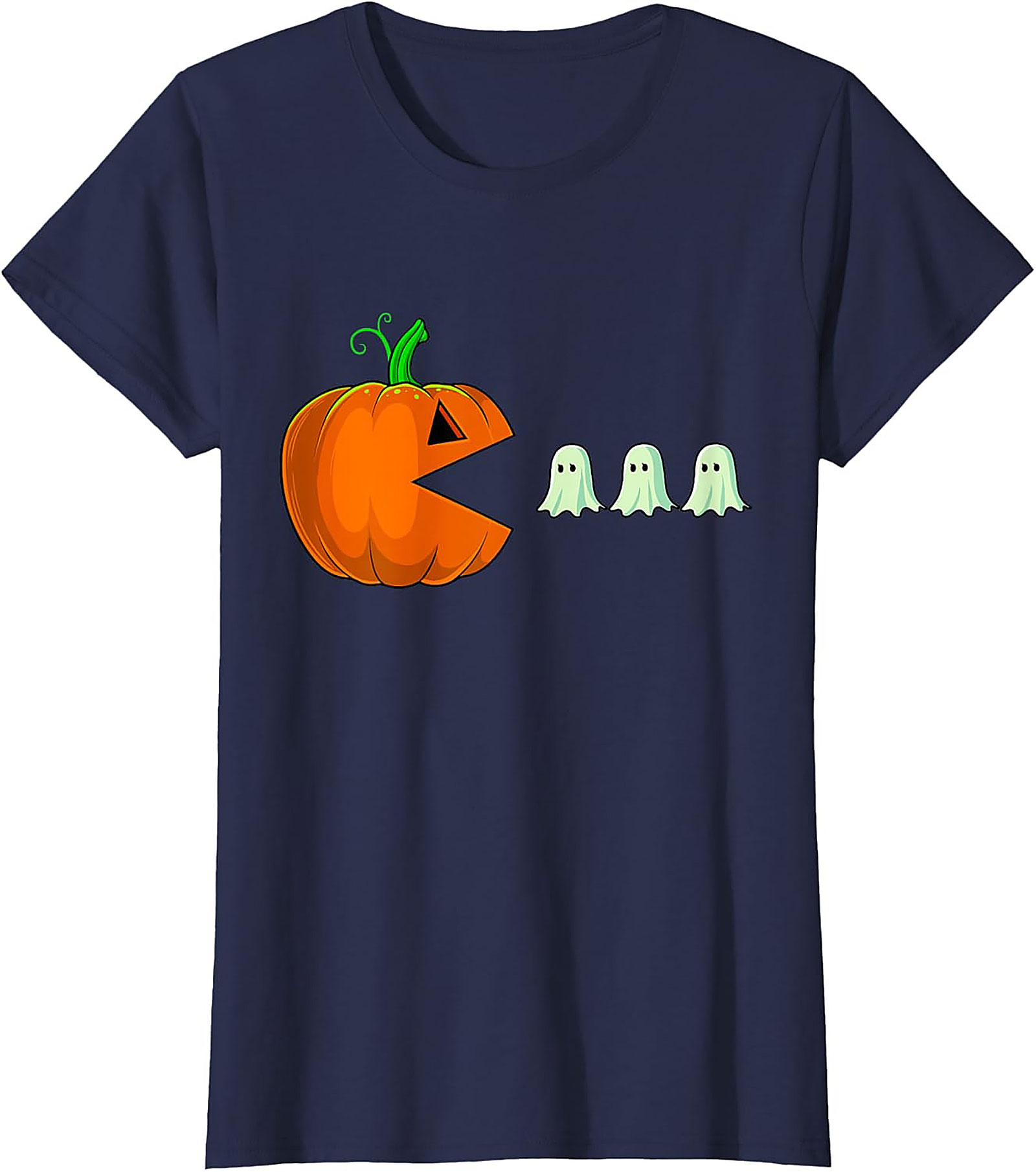 Funny Halloween Gaming T-shirt | Pumpkin Pac-Man Tee