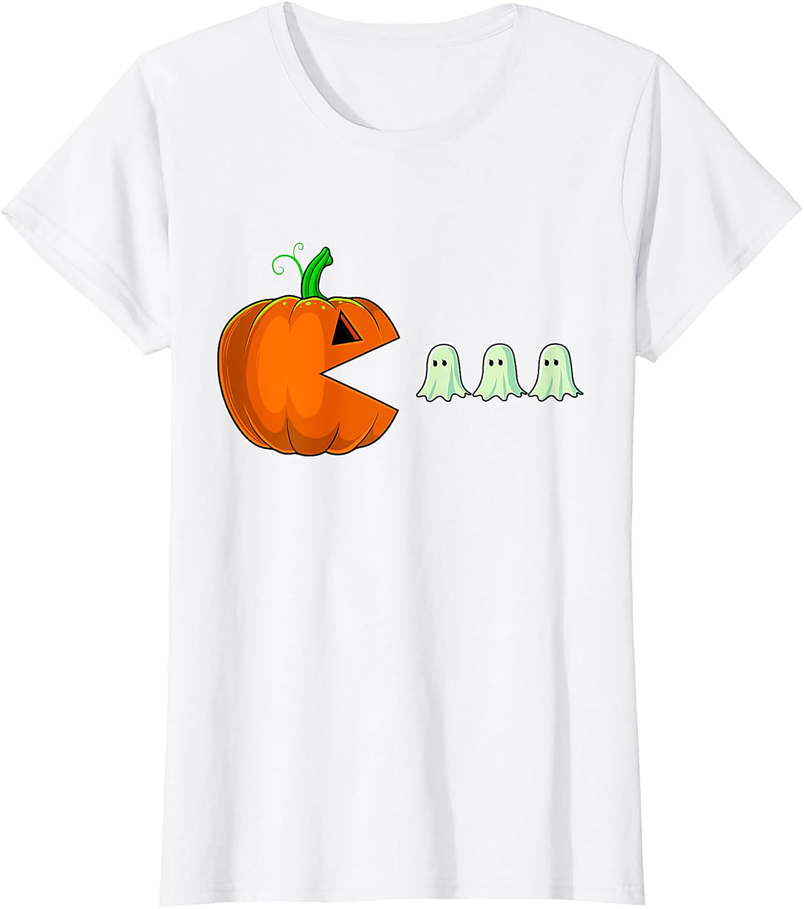 Funny Halloween Gaming T-shirt | Pumpkin Pac-Man Tee