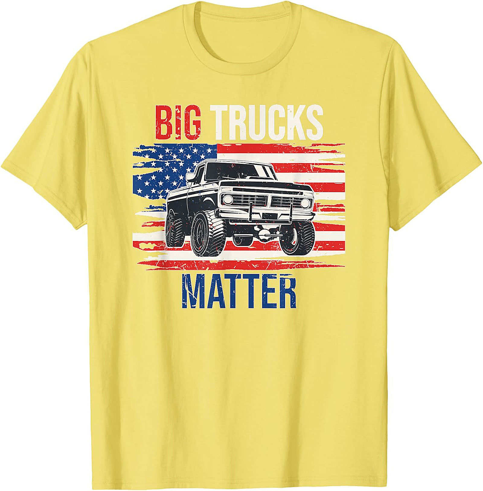 Big Trucks Matter T-shirt - Patriotic Vintage Truck Graphic Tee