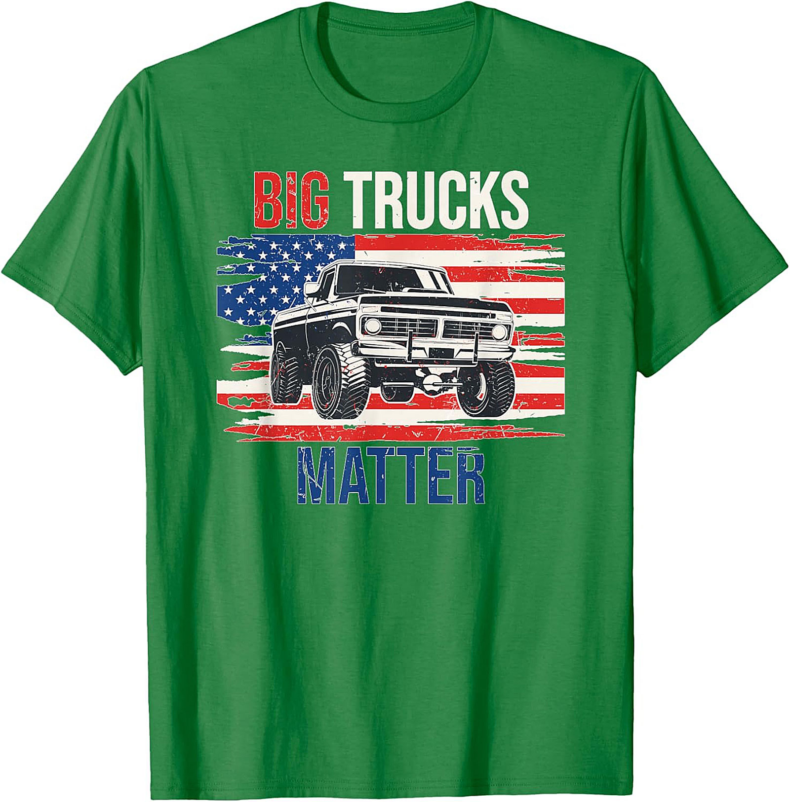 Big Trucks Matter T-shirt - Patriotic Vintage Truck Graphic Tee