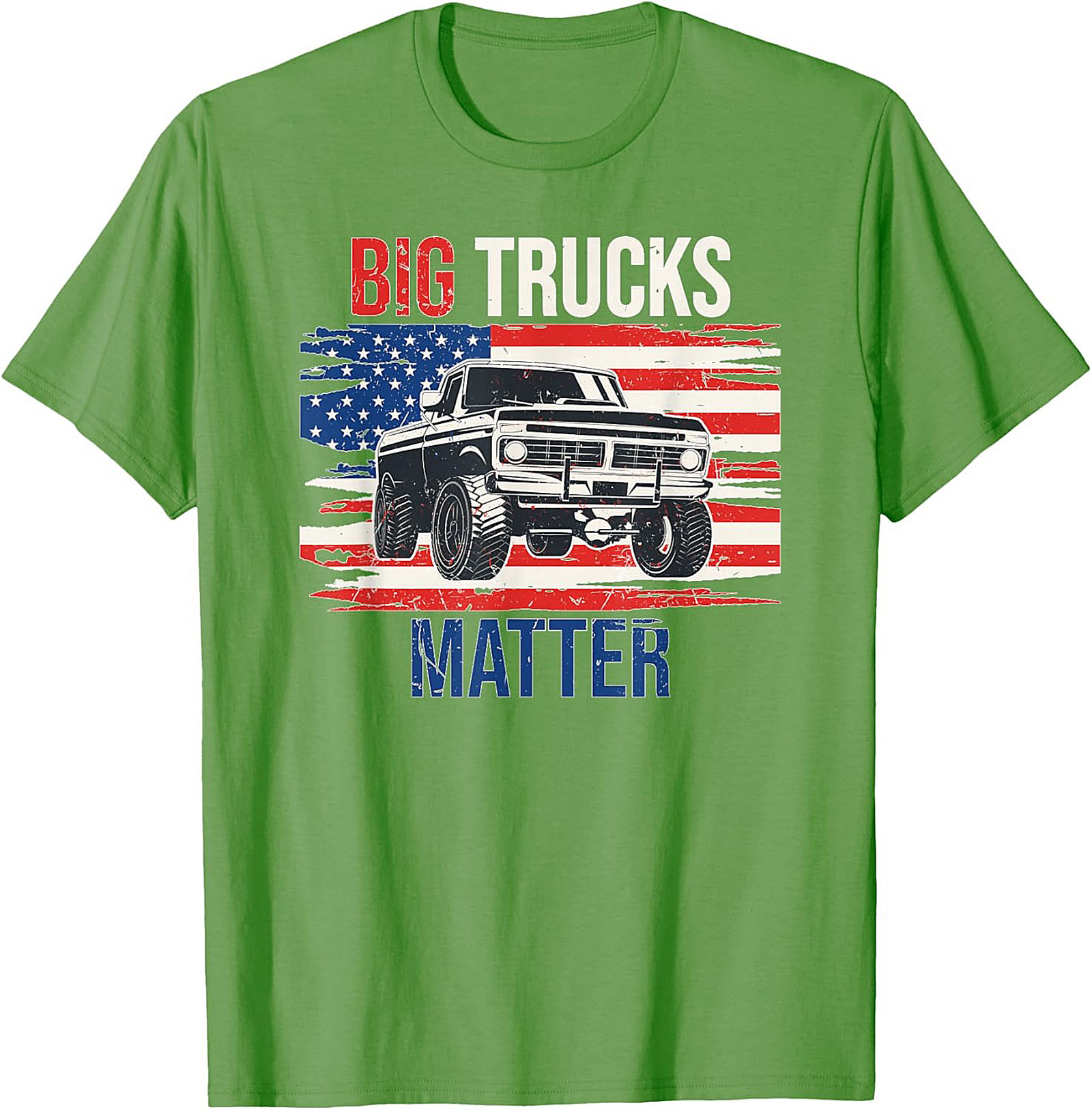 Big Trucks Matter T-shirt - Patriotic Vintage Truck Graphic Tee