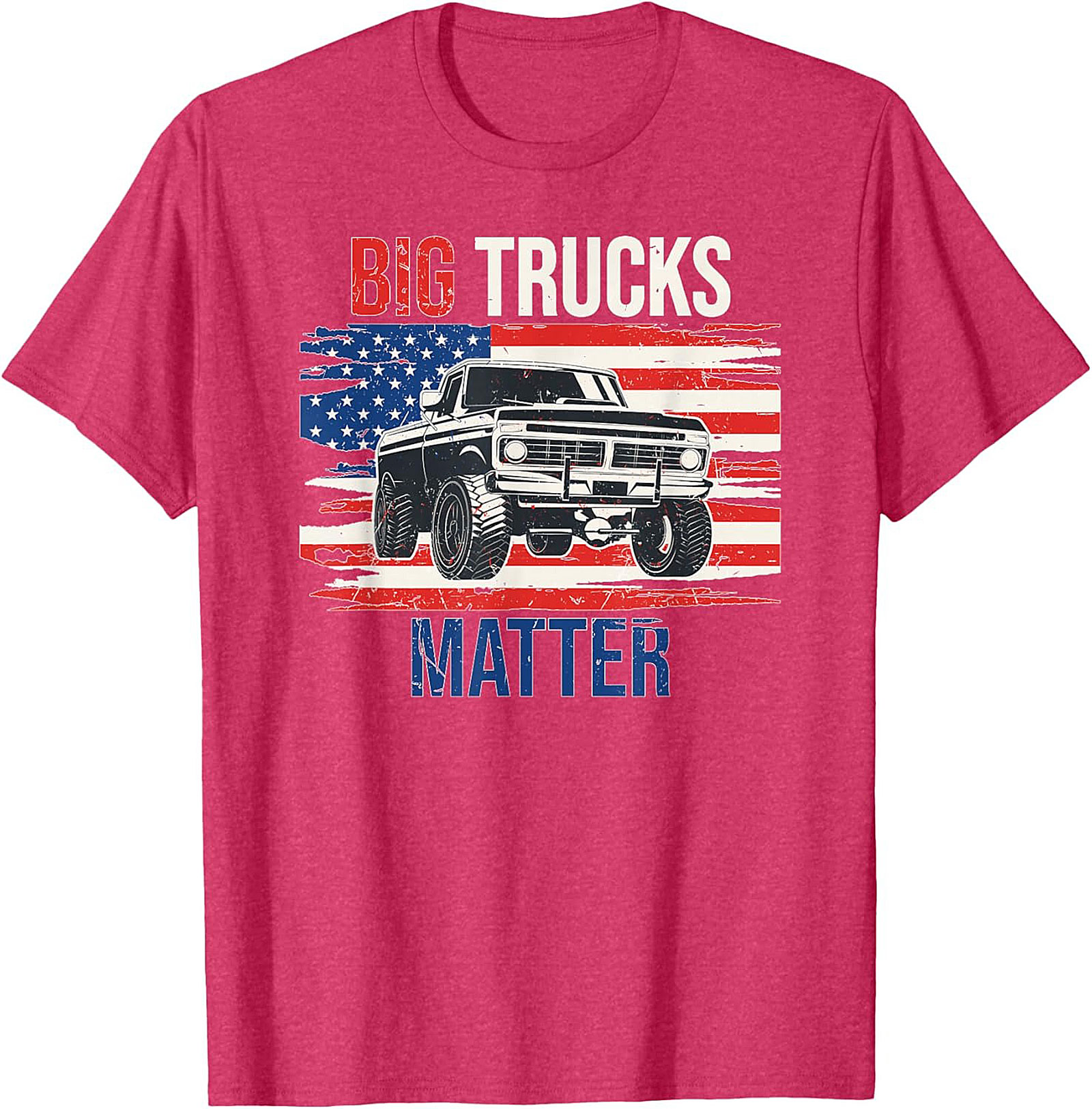 Big Trucks Matter T-shirt - Patriotic Vintage Truck Graphic Tee