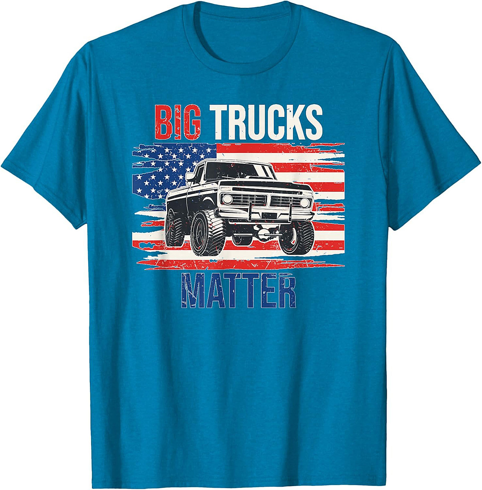 Big Trucks Matter T-shirt - Patriotic Vintage Truck Graphic Tee