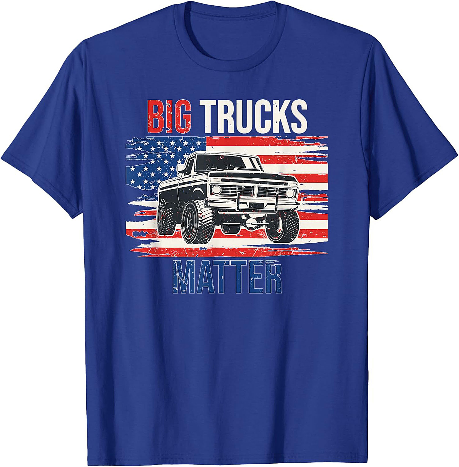 Big Trucks Matter T-shirt - Patriotic Vintage Truck Graphic Tee