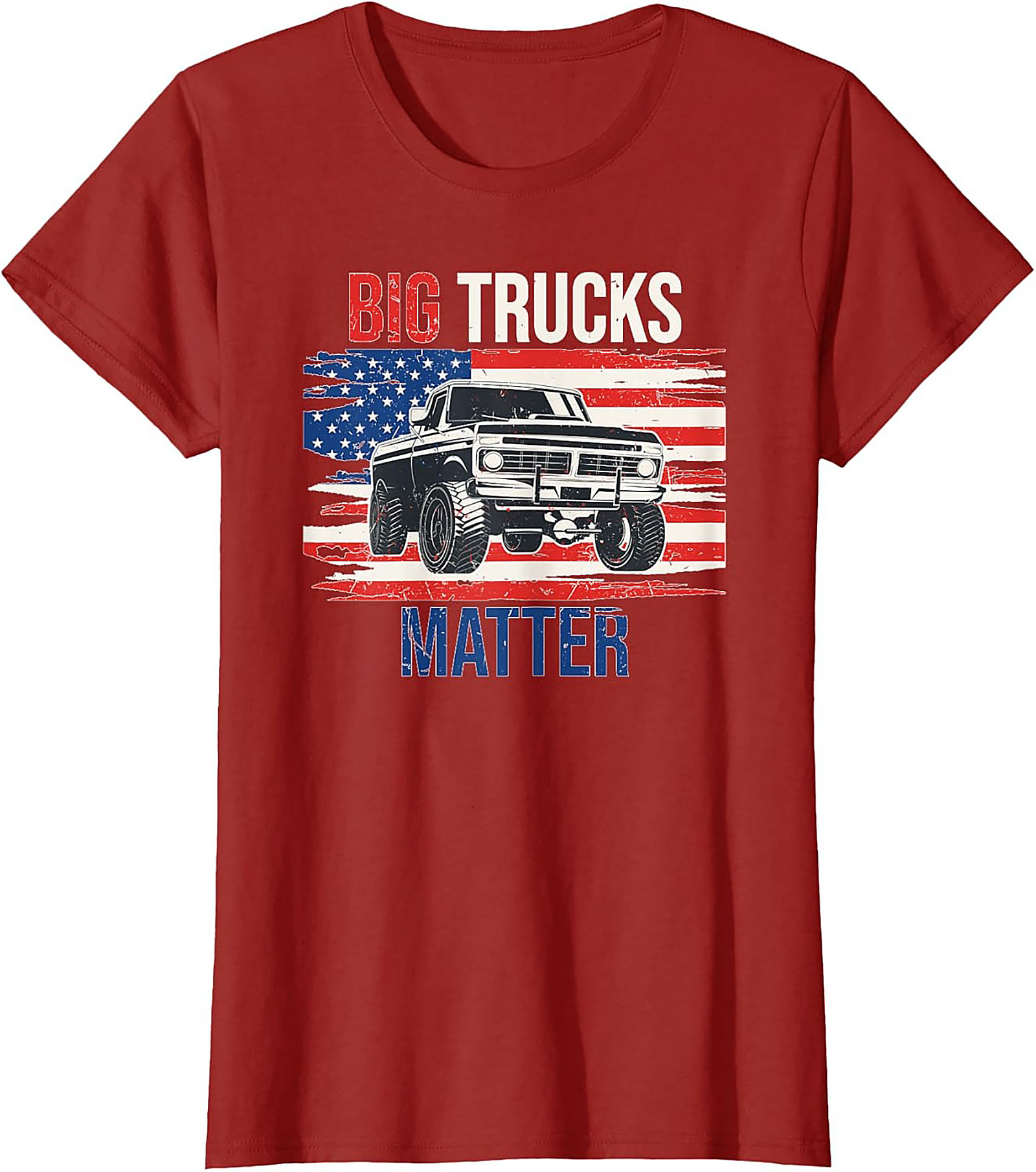 Big Trucks Matter T-shirt - Patriotic Vintage Truck Graphic Tee