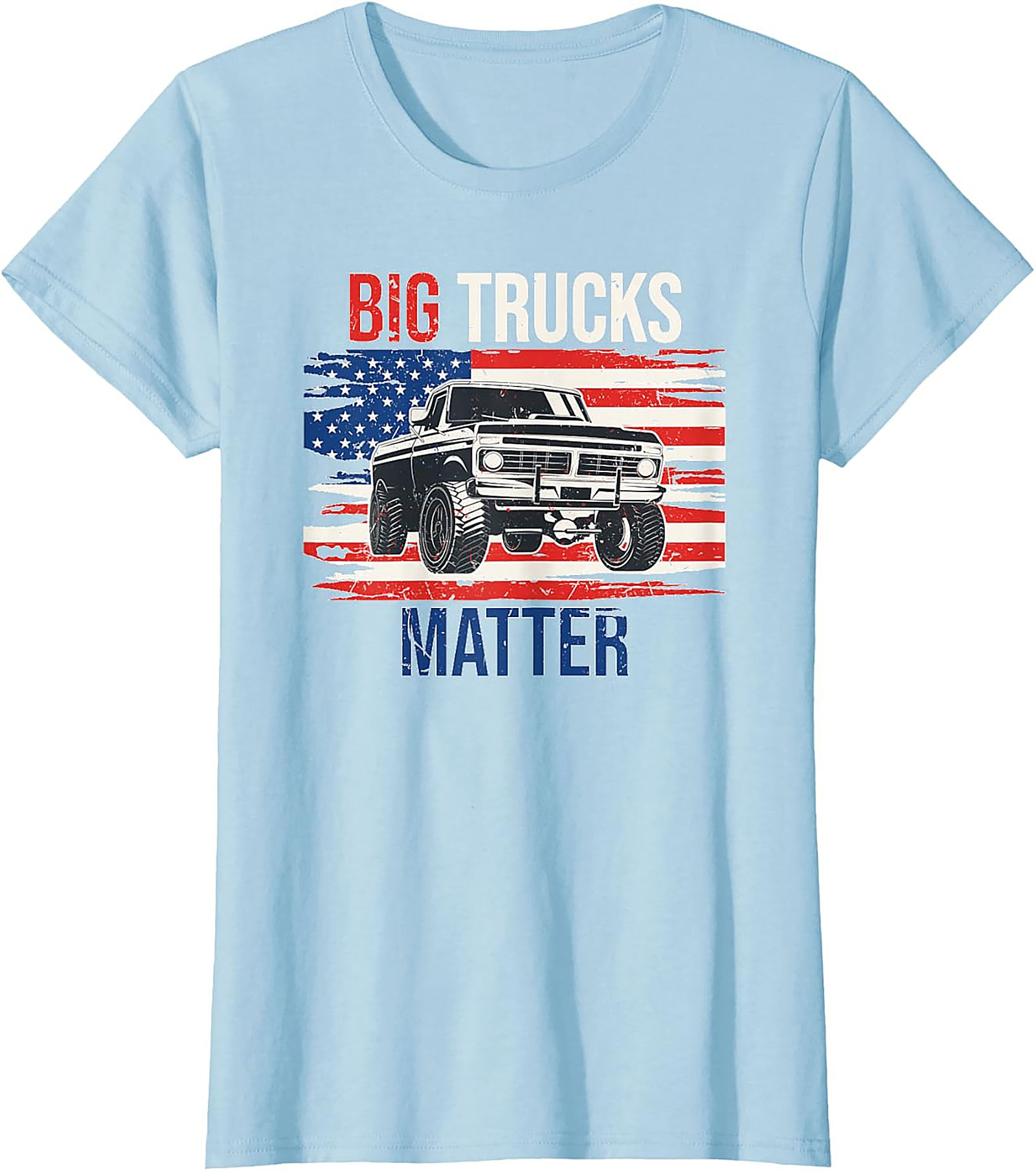 Big Trucks Matter T-shirt - Patriotic Vintage Truck Graphic Tee