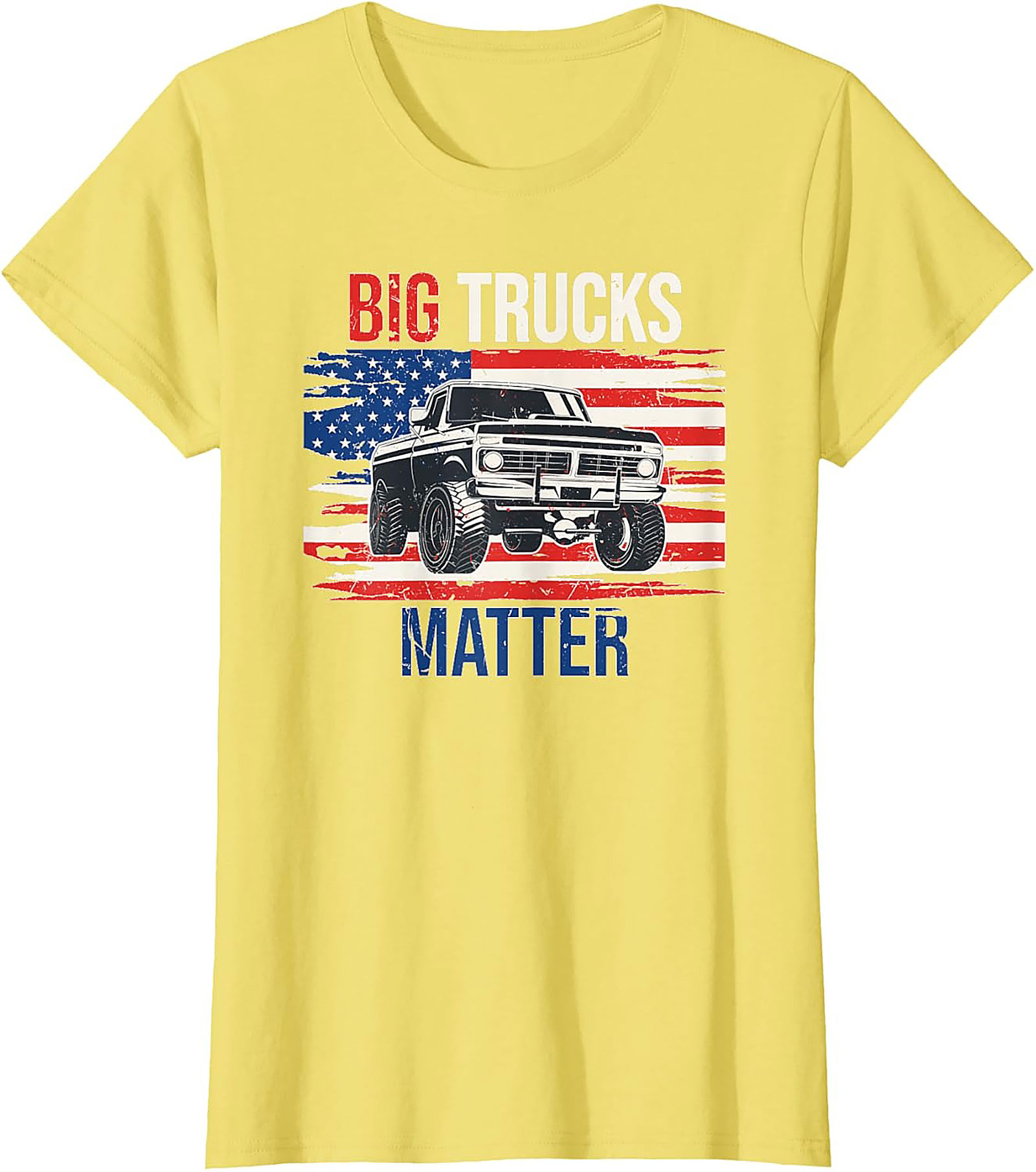 Big Trucks Matter T-shirt - Patriotic Vintage Truck Graphic Tee