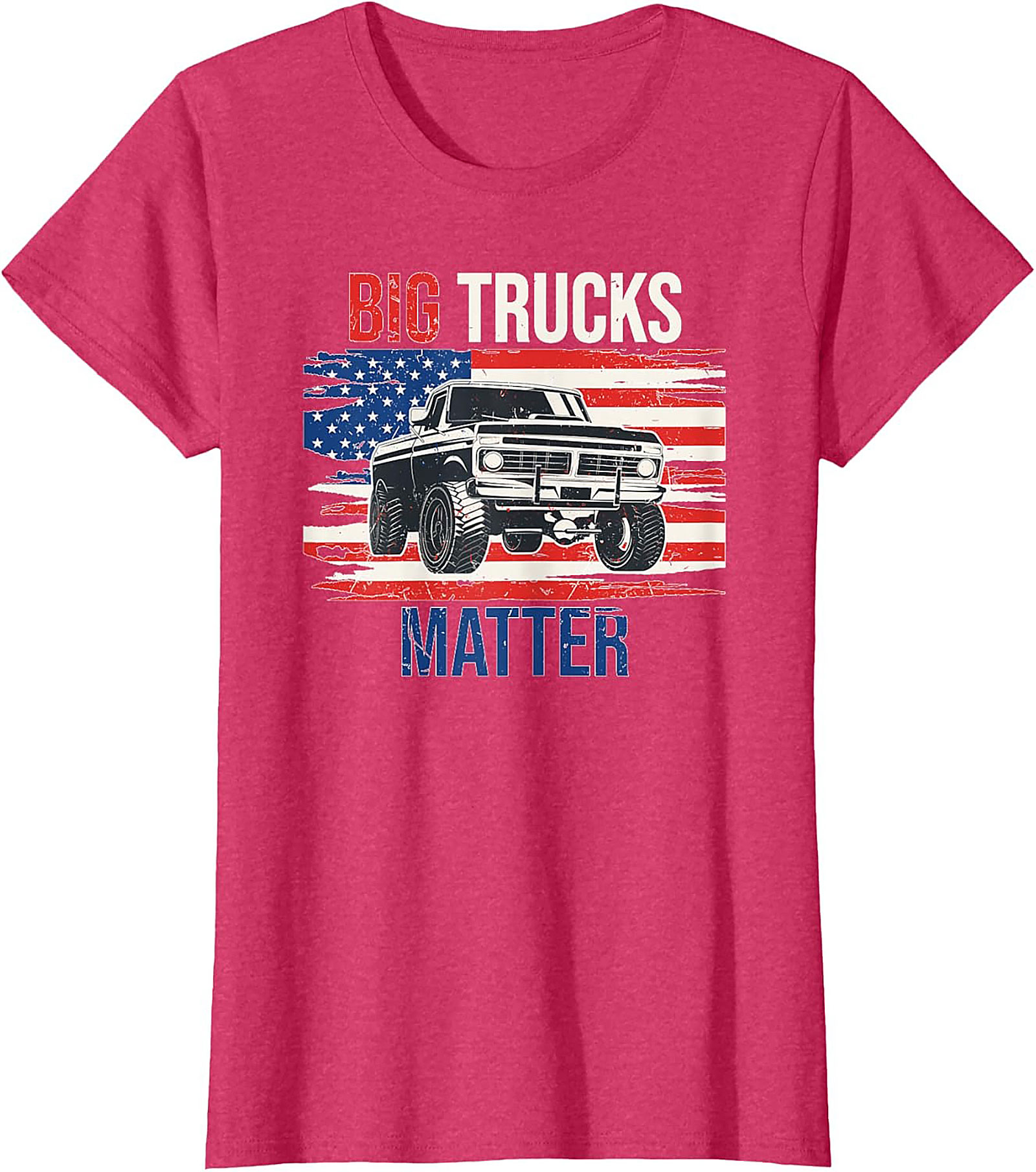 Big Trucks Matter T-shirt - Patriotic Vintage Truck Graphic Tee