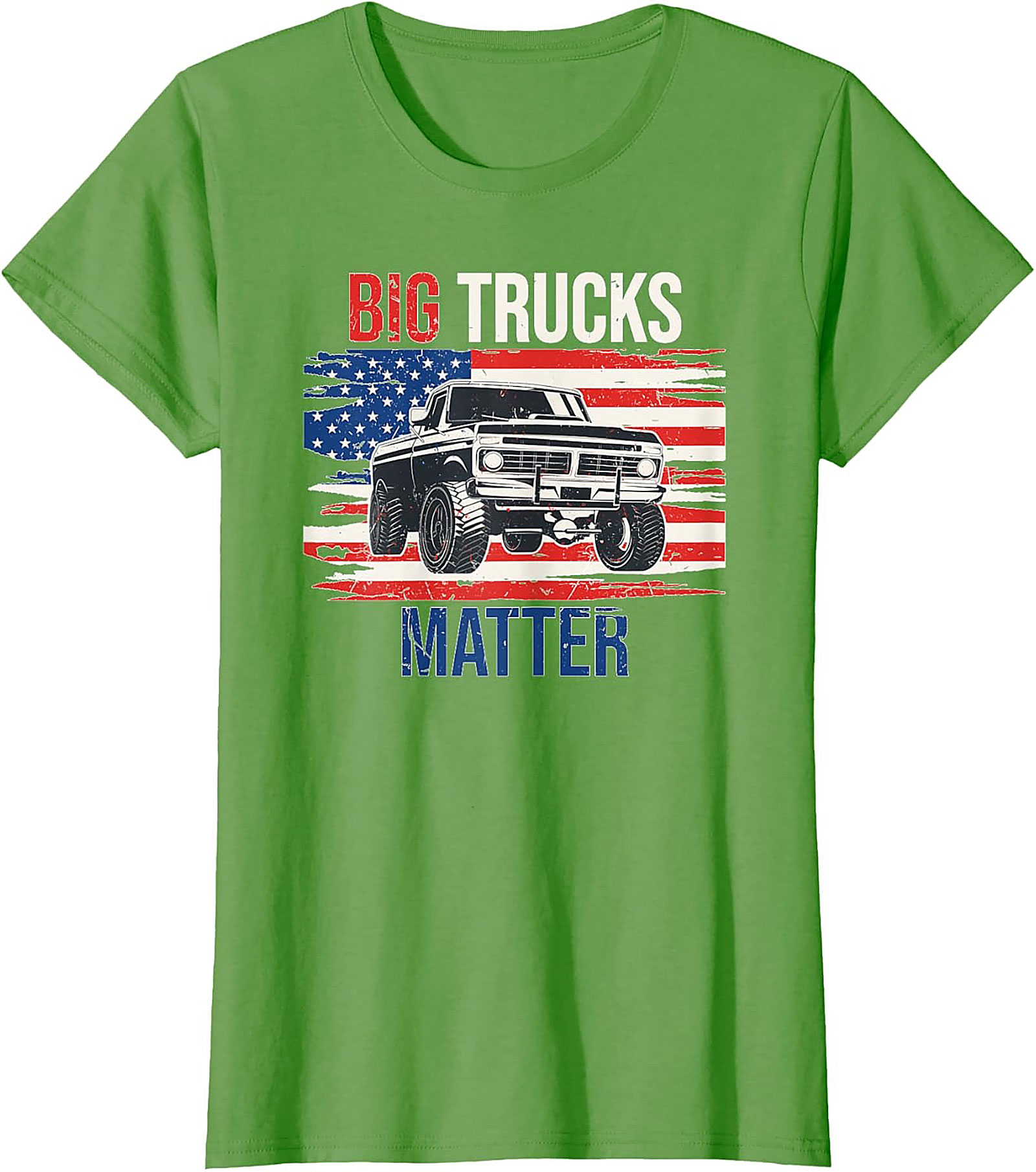 Big Trucks Matter T-shirt - Patriotic Vintage Truck Graphic Tee