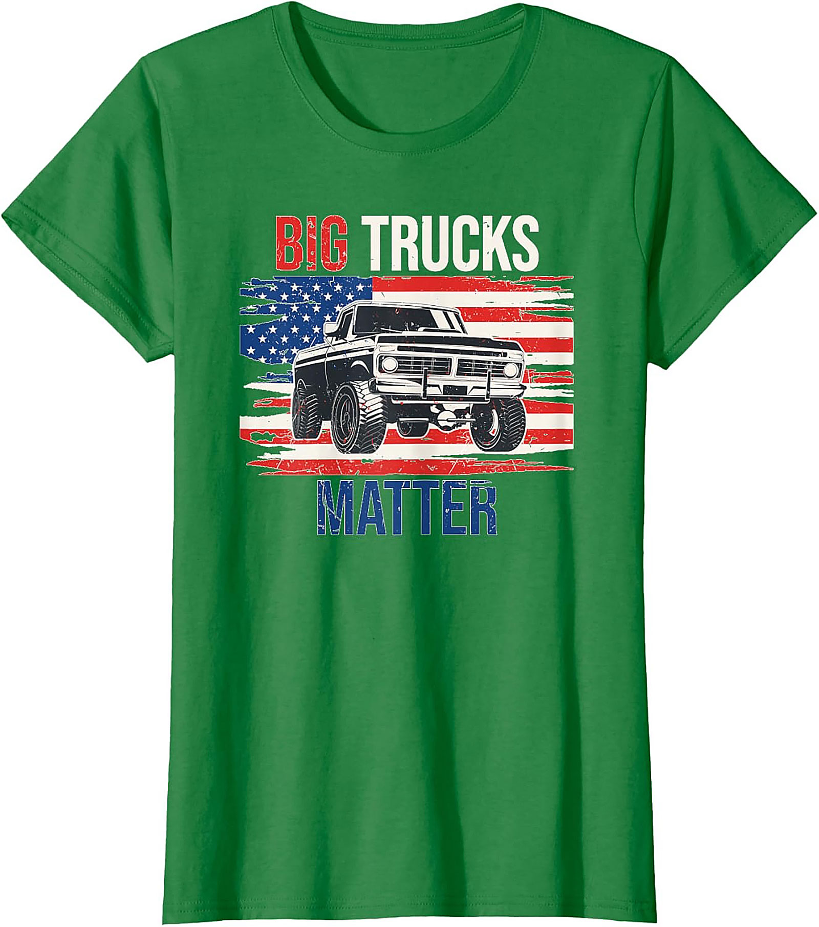 Big Trucks Matter T-shirt - Patriotic Vintage Truck Graphic Tee