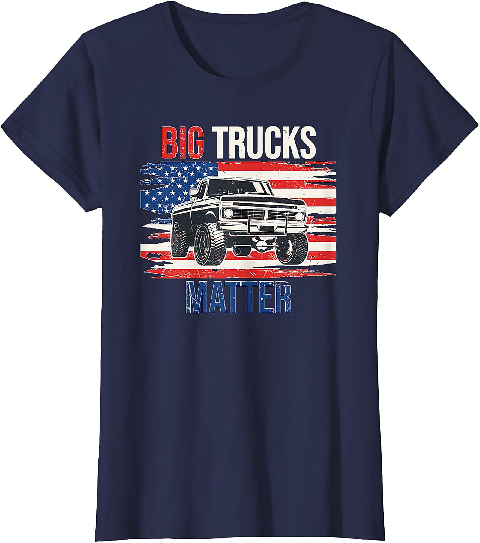 Big Trucks Matter T-shirt - Patriotic Vintage Truck Graphic Tee