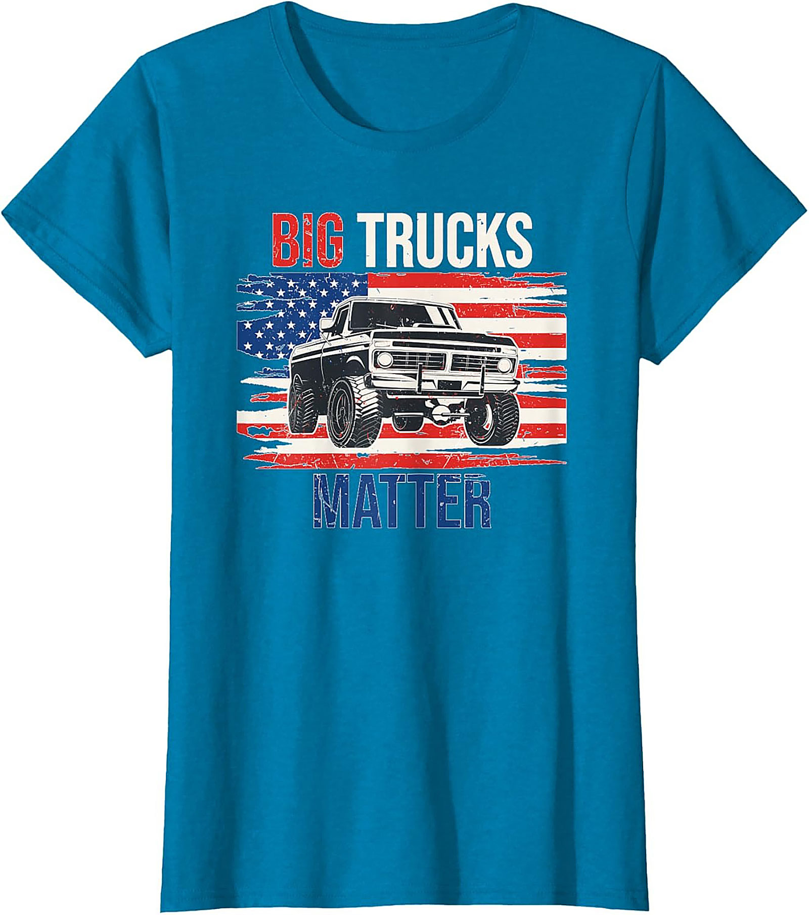 Big Trucks Matter T-shirt - Patriotic Vintage Truck Graphic Tee
