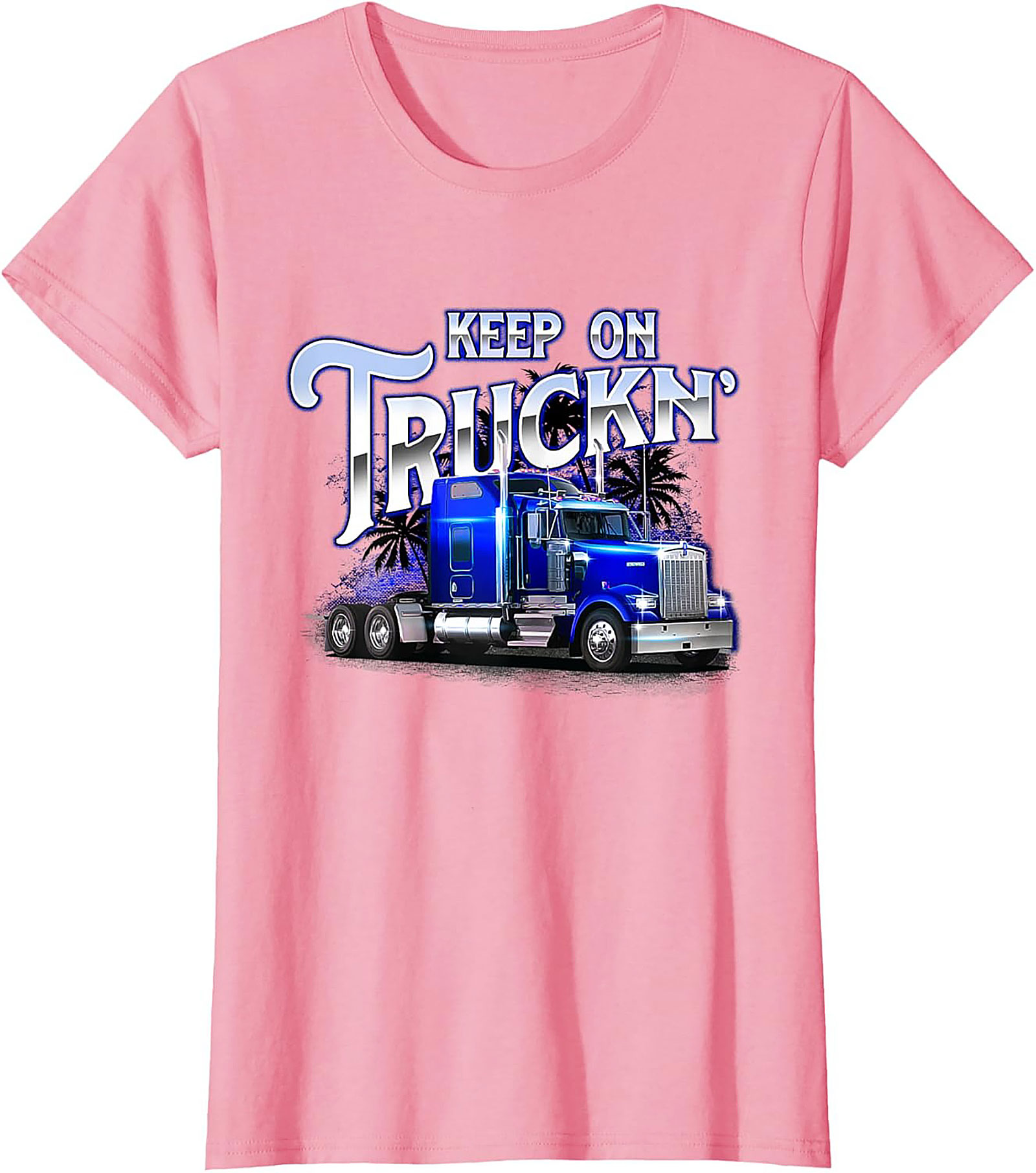 Keep On Truckin' Big Rig Truck Driver T-Shirt | Classic Semi-Truck Graphic Tee