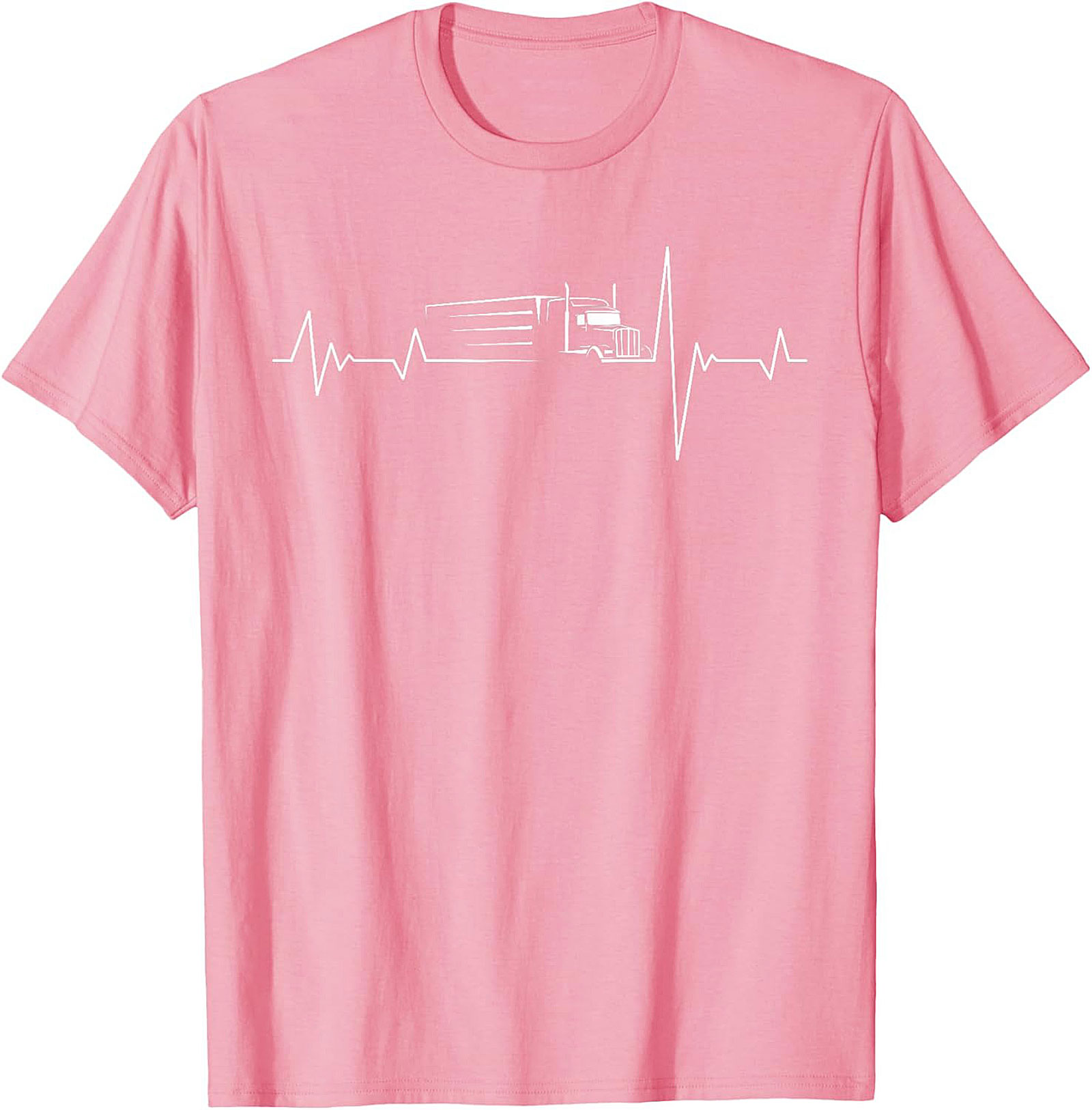 Trucker Heartbeat T-shirt | Semi Truck EKG Line Graphic Tee