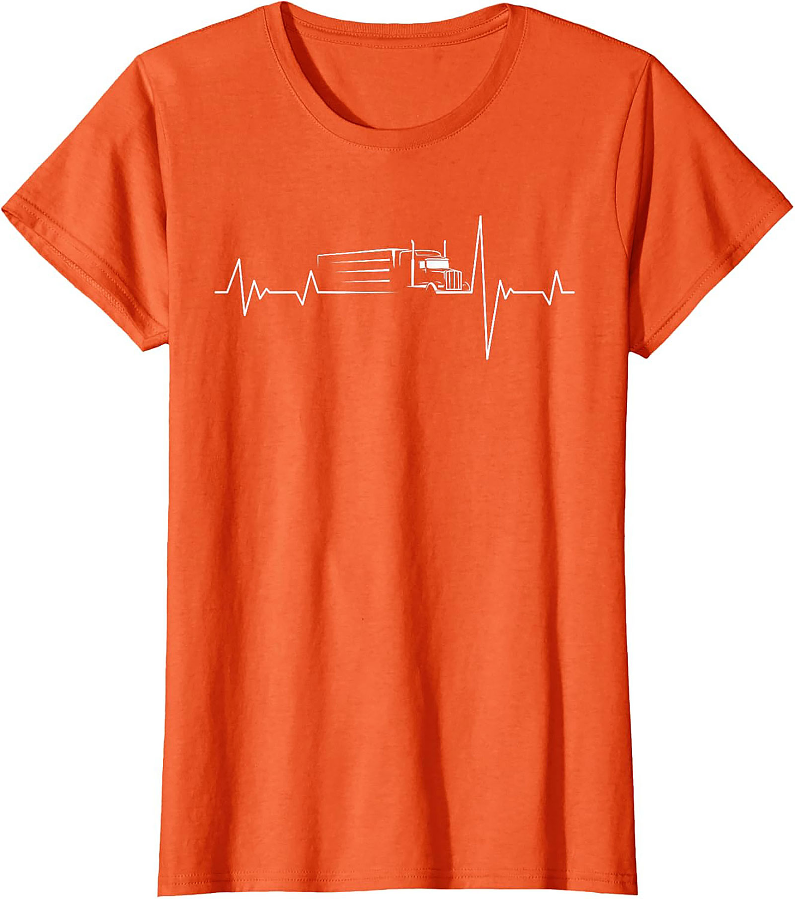 Trucker Heartbeat T-shirt | Semi Truck EKG Line Graphic Tee