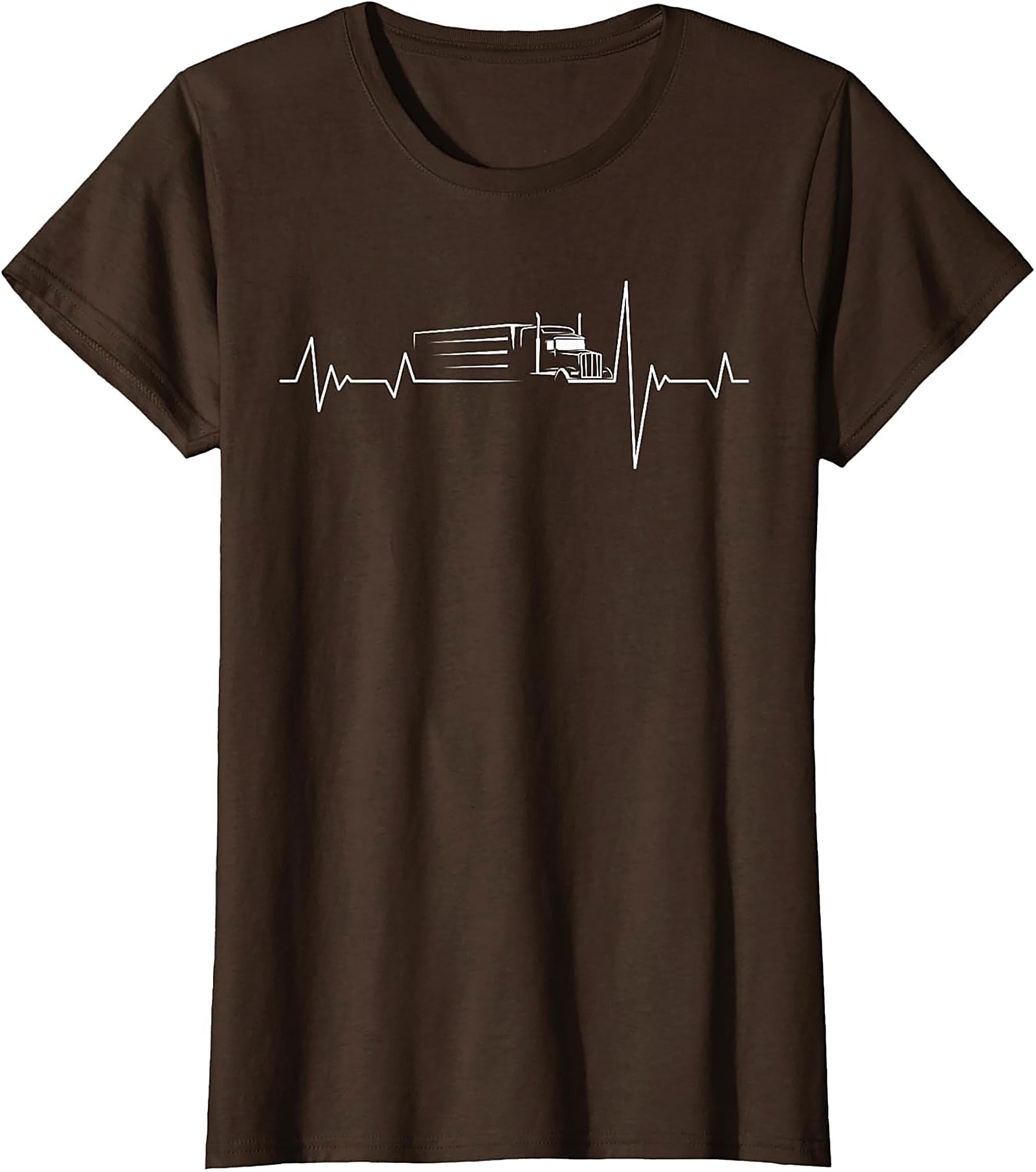 Trucker Heartbeat T-shirt | Semi Truck EKG Line Graphic Tee