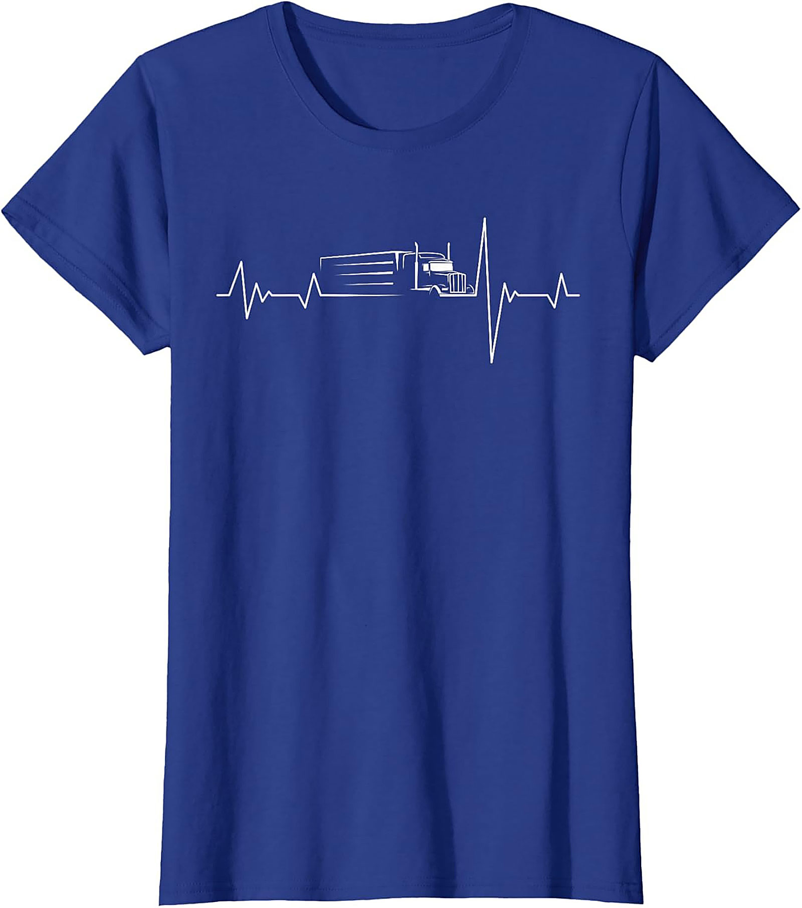 Trucker Heartbeat T-shirt | Semi Truck EKG Line Graphic Tee