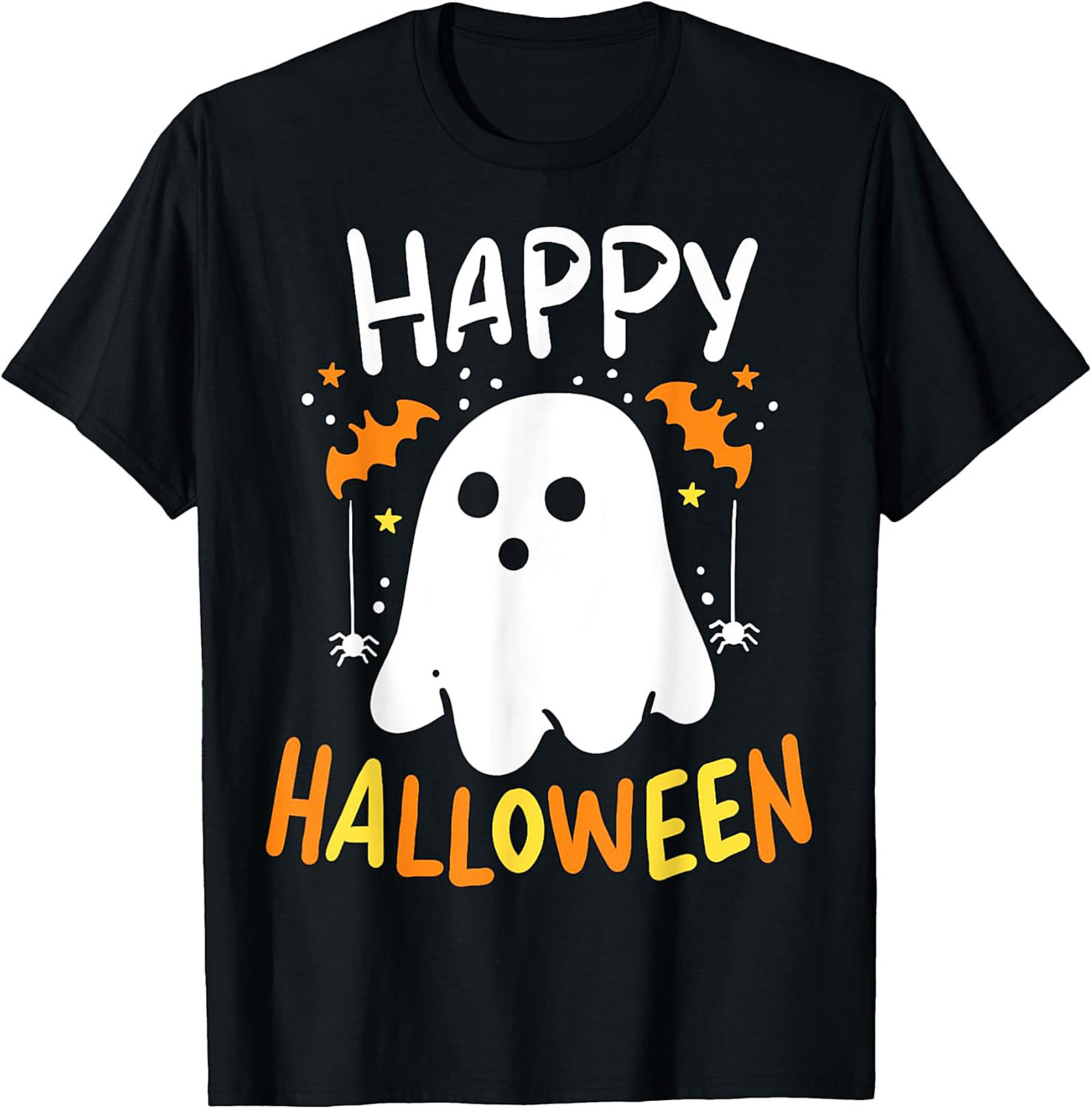 Cute Ghost Happy Halloween Graphic Tee | Funny Unisex Shirt