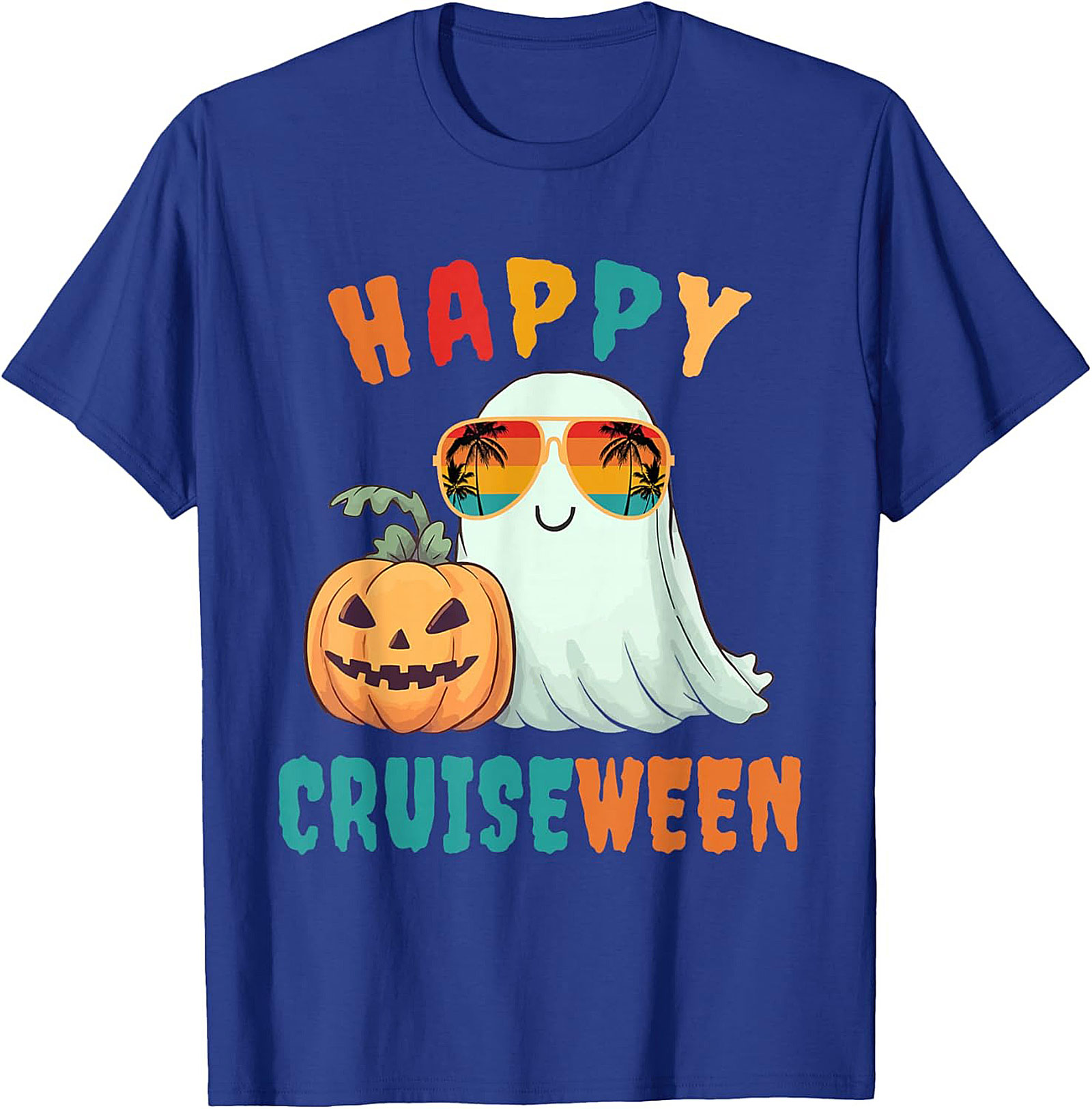 Happy Cruiseween Ghost Graphic Tee | Funny Halloween Shirt