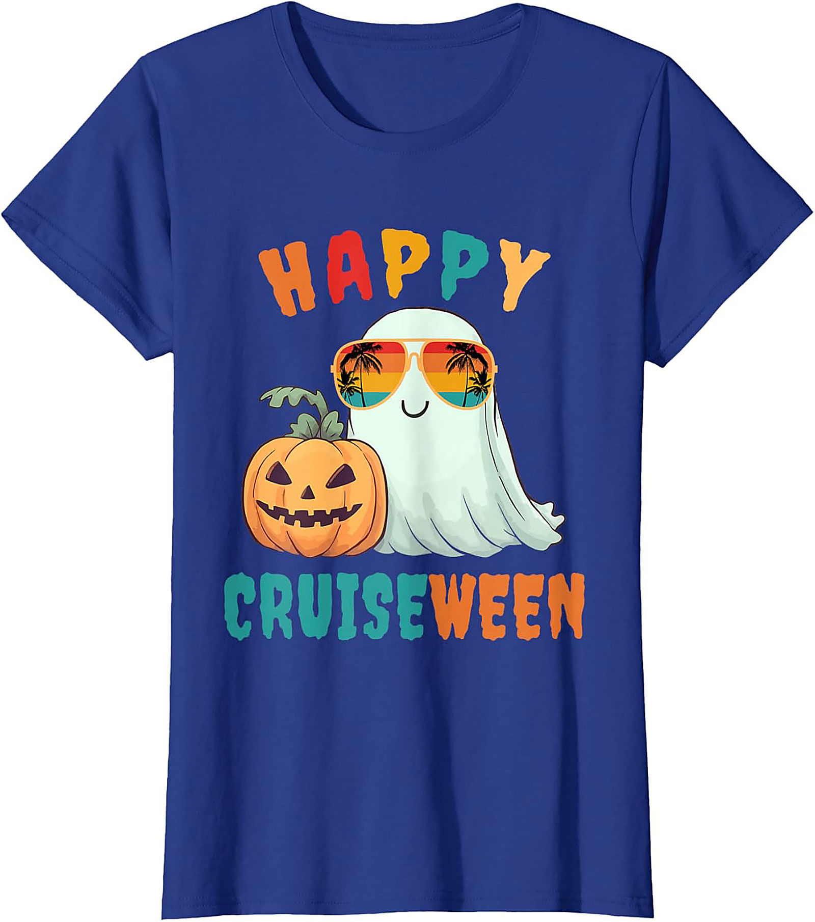 Happy Cruiseween Ghost Graphic Tee | Funny Halloween Shirt