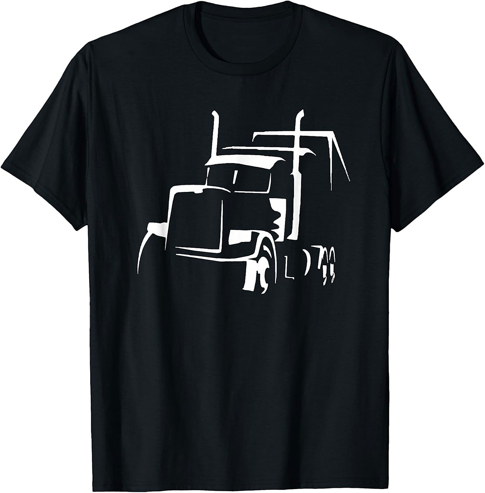 Classic Semi-Truck Driver Silhouette Trucker Graphic Tee