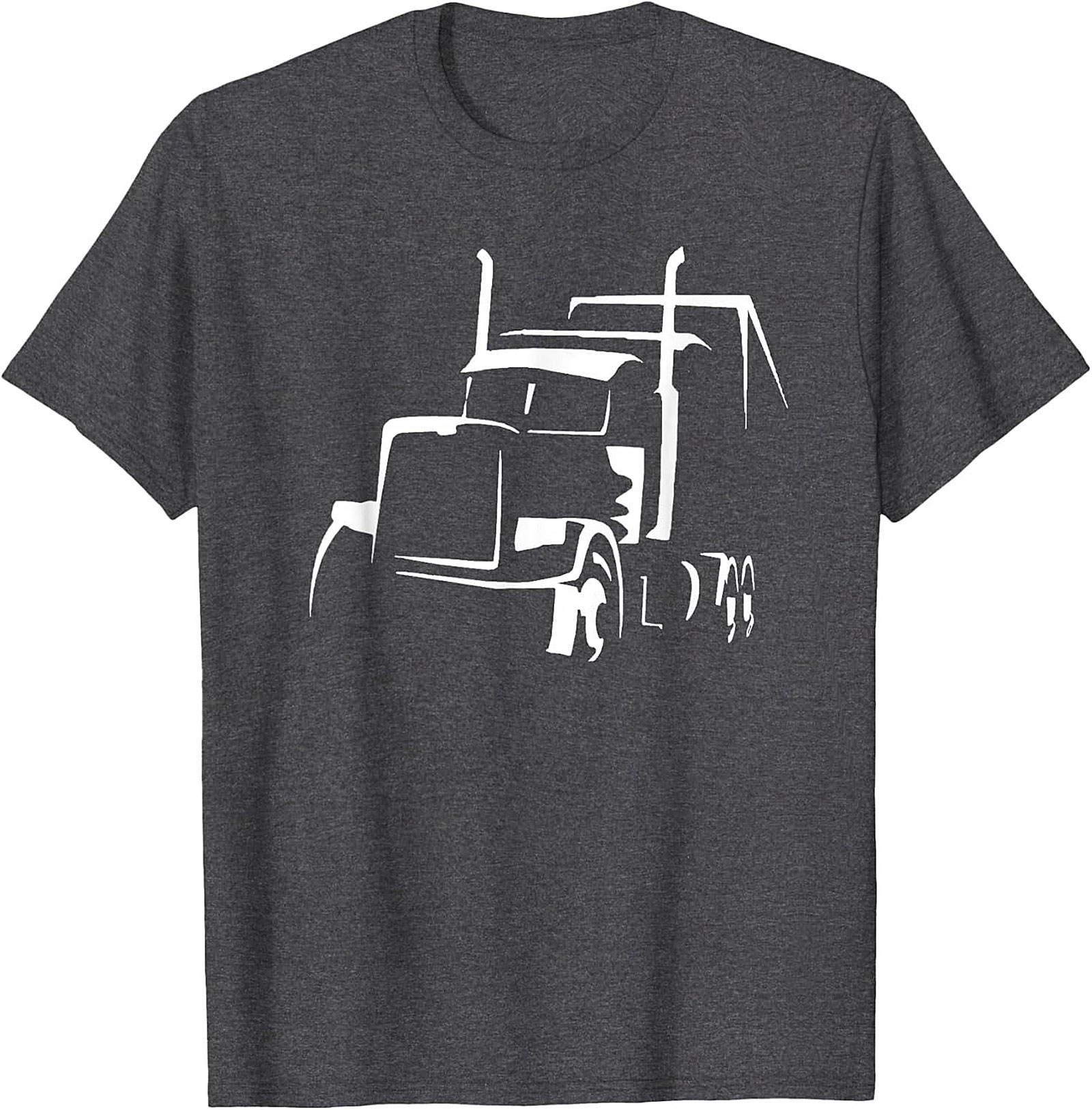 Classic Semi-Truck Driver Silhouette Trucker Graphic Tee