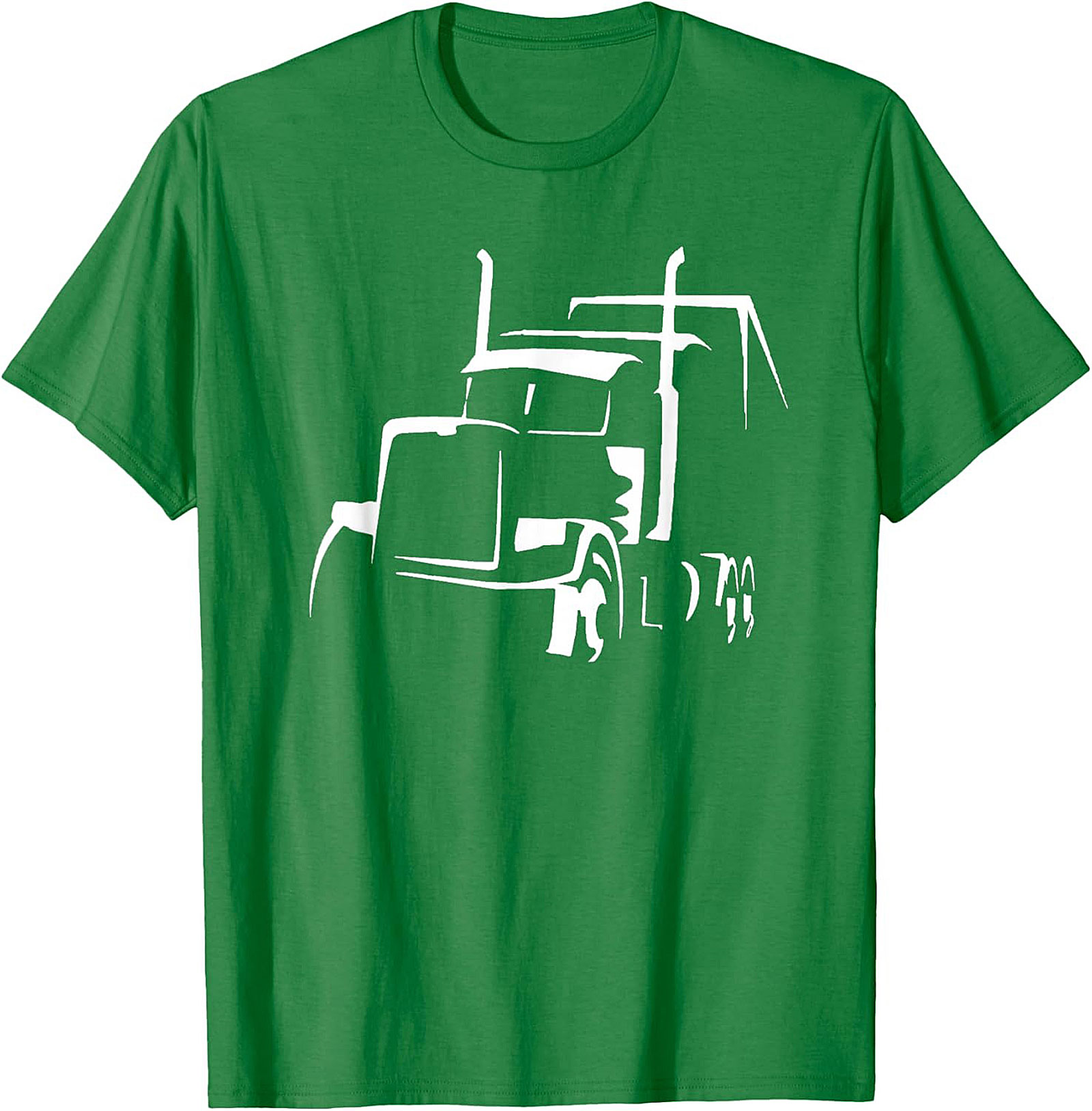 Classic Semi-Truck Driver Silhouette Trucker Graphic Tee