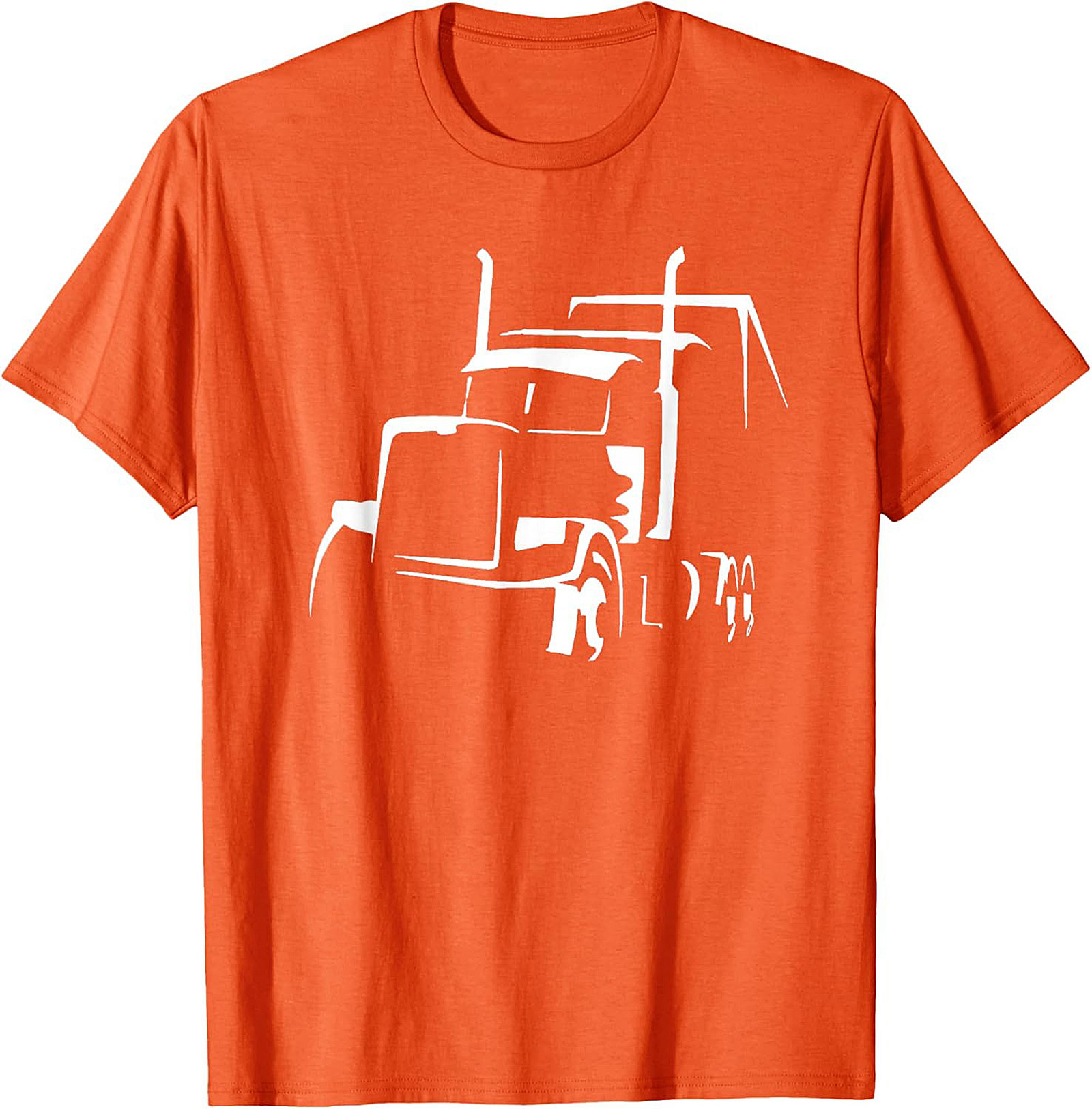 Classic Semi-Truck Driver Silhouette Trucker Graphic Tee
