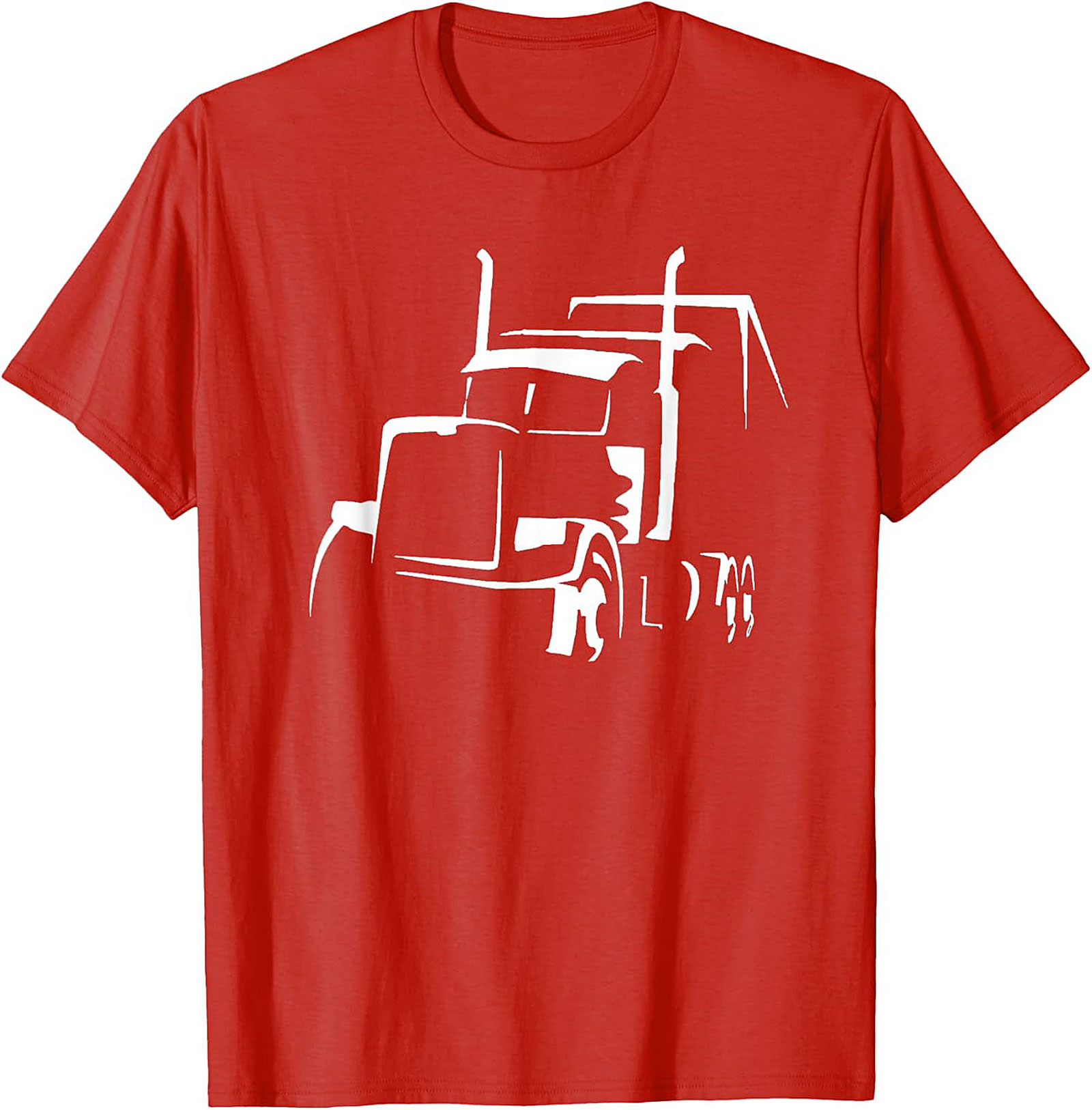 Classic Semi-Truck Driver Silhouette Trucker Graphic Tee