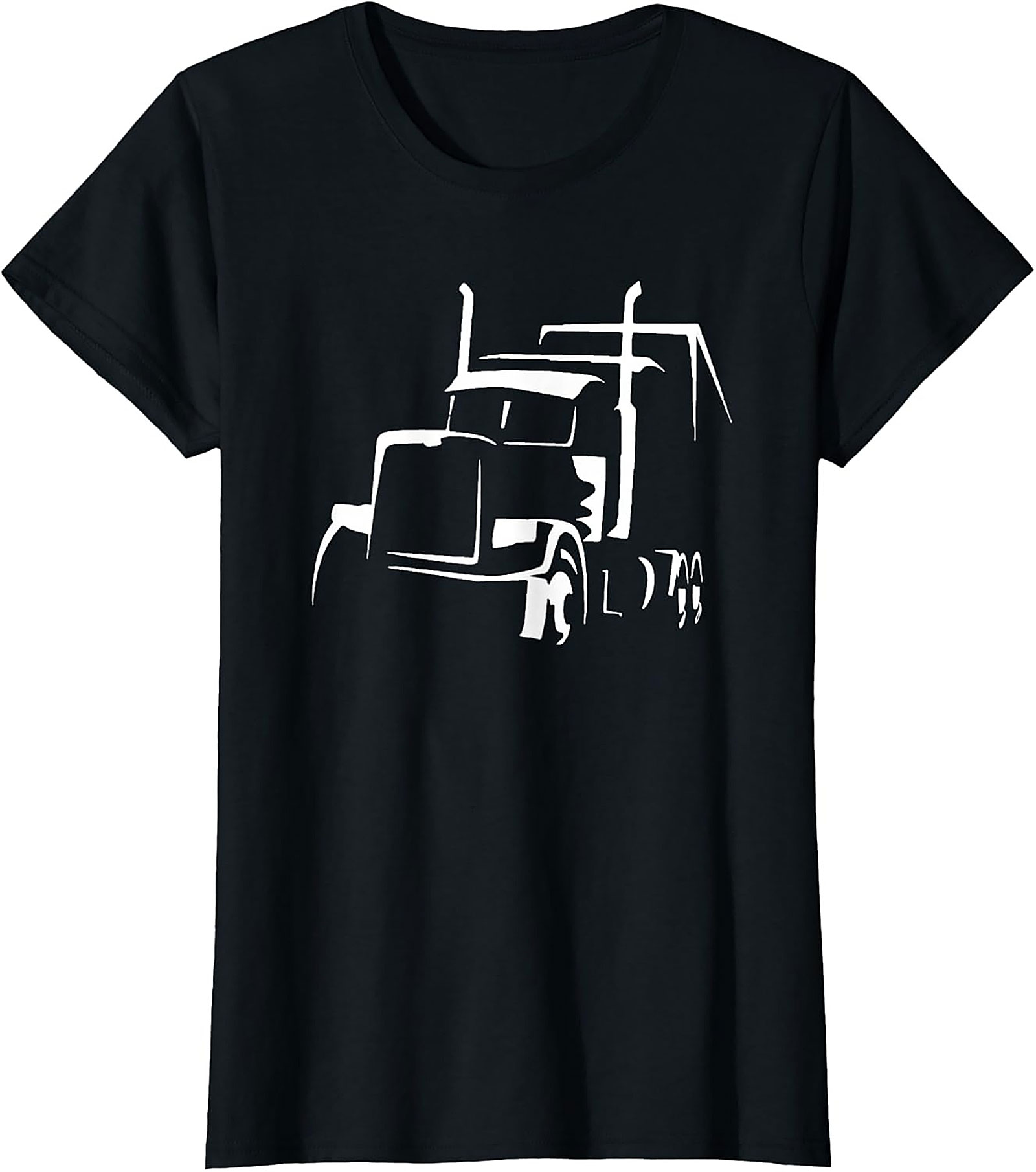 Classic Semi-Truck Driver Silhouette Trucker Graphic Tee