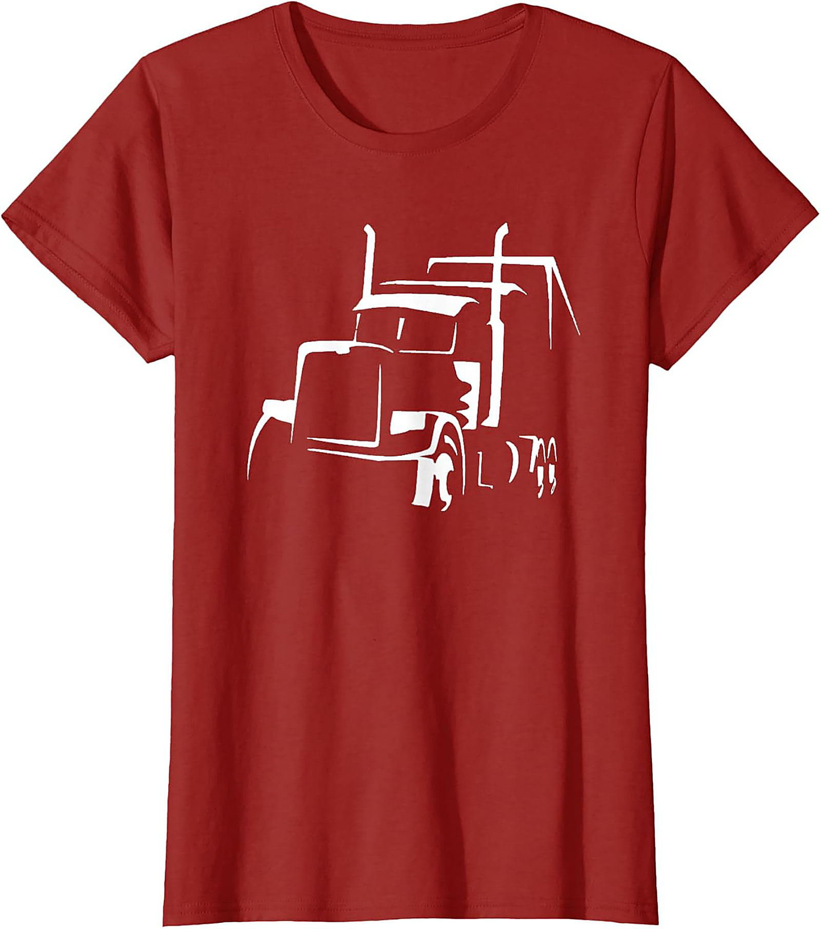 Classic Semi-Truck Driver Silhouette Trucker Graphic Tee