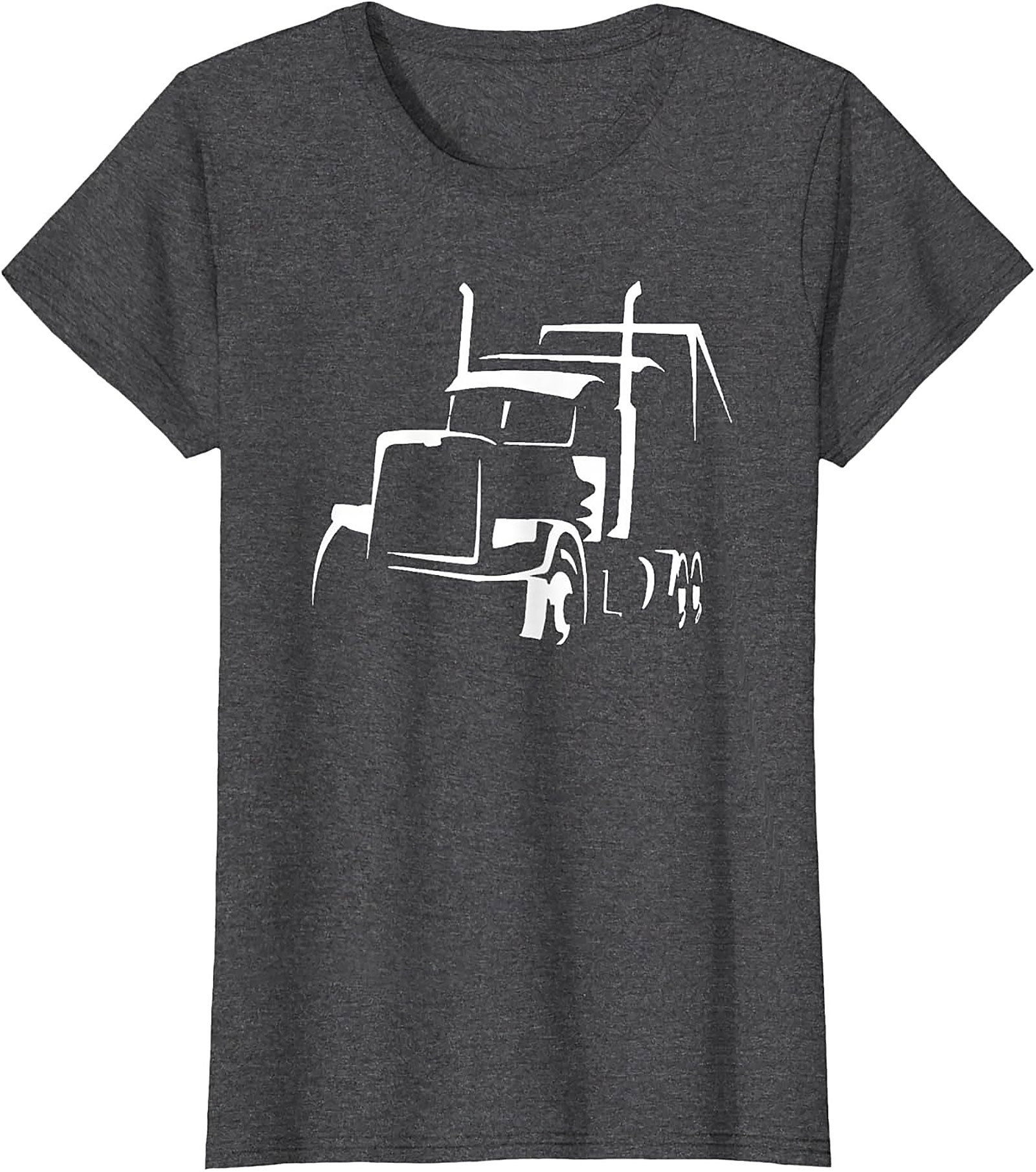 Classic Semi-Truck Driver Silhouette Trucker Graphic Tee