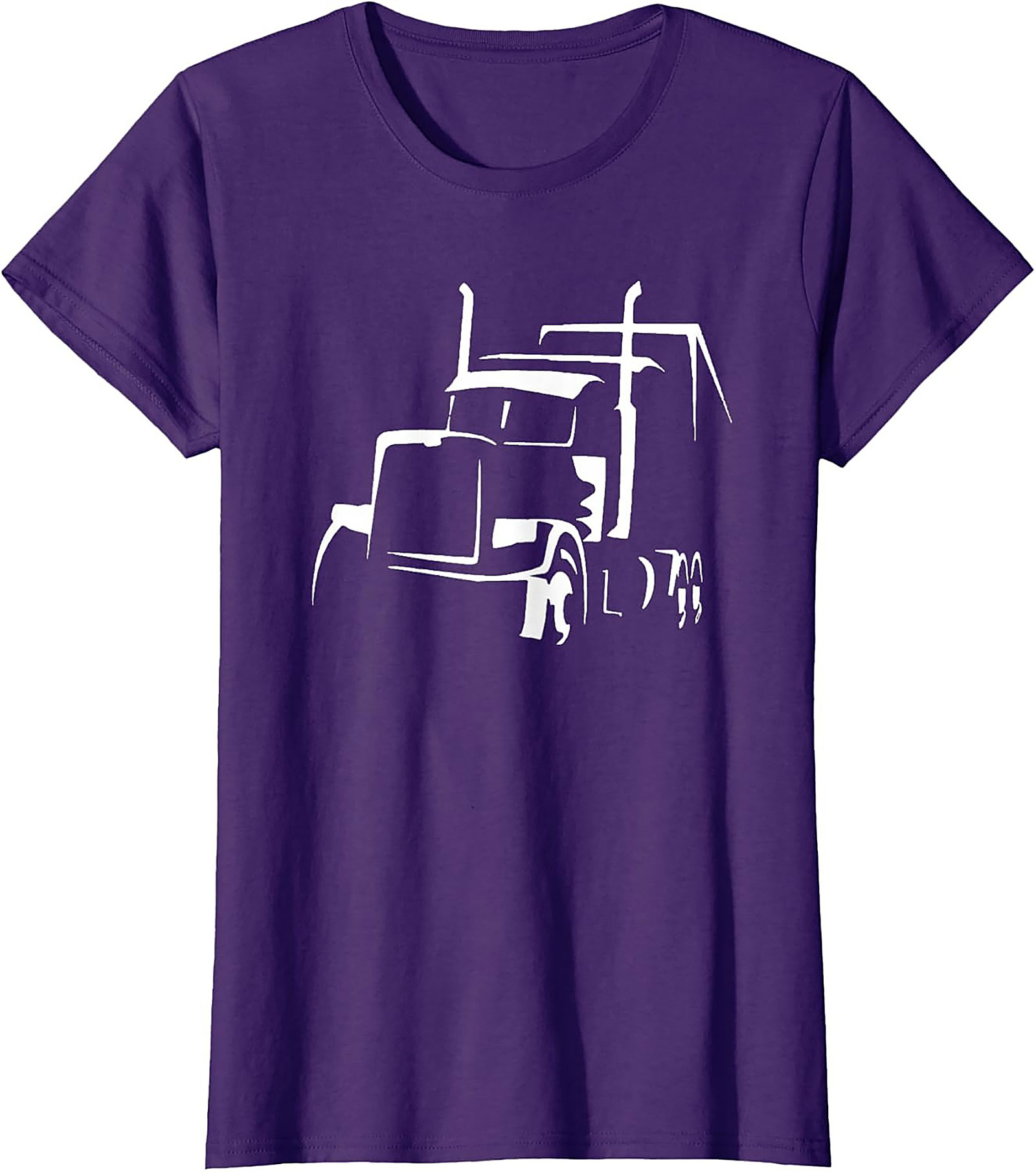 Classic Semi-Truck Driver Silhouette Trucker Graphic Tee