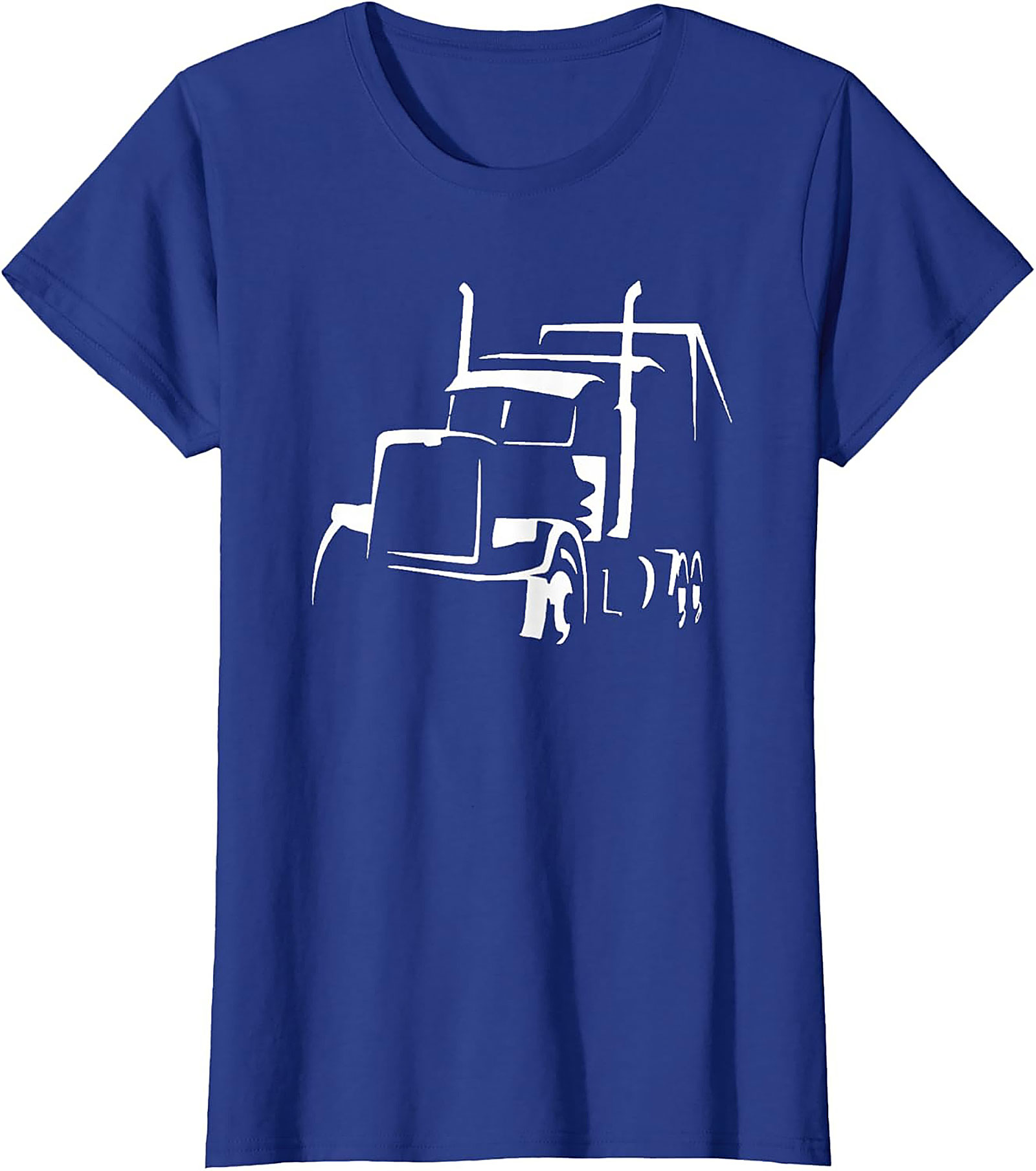 Classic Semi-Truck Driver Silhouette Trucker Graphic Tee