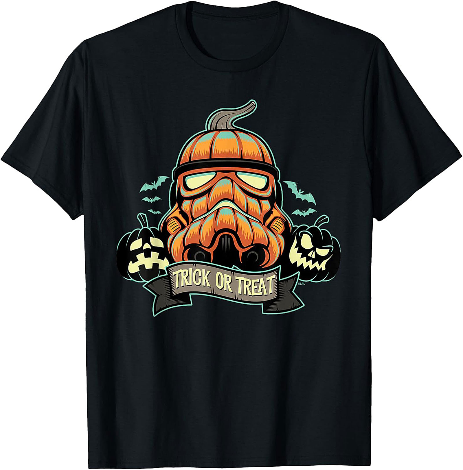 Pumpkin Trooper Trick or Treat Halloween Graphic Tee