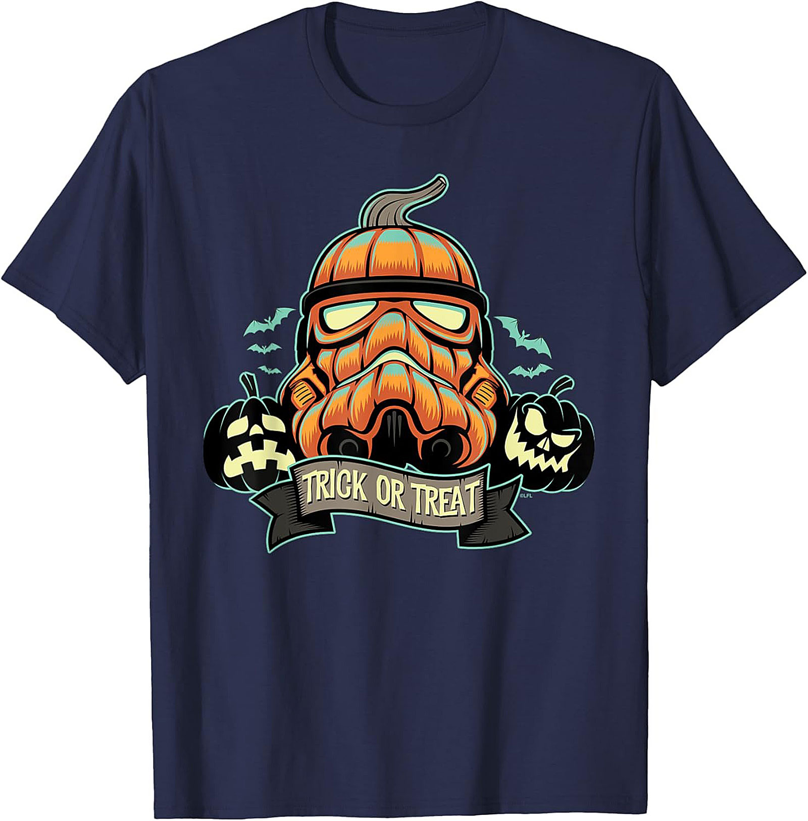 Pumpkin Trooper Trick or Treat Halloween Graphic Tee