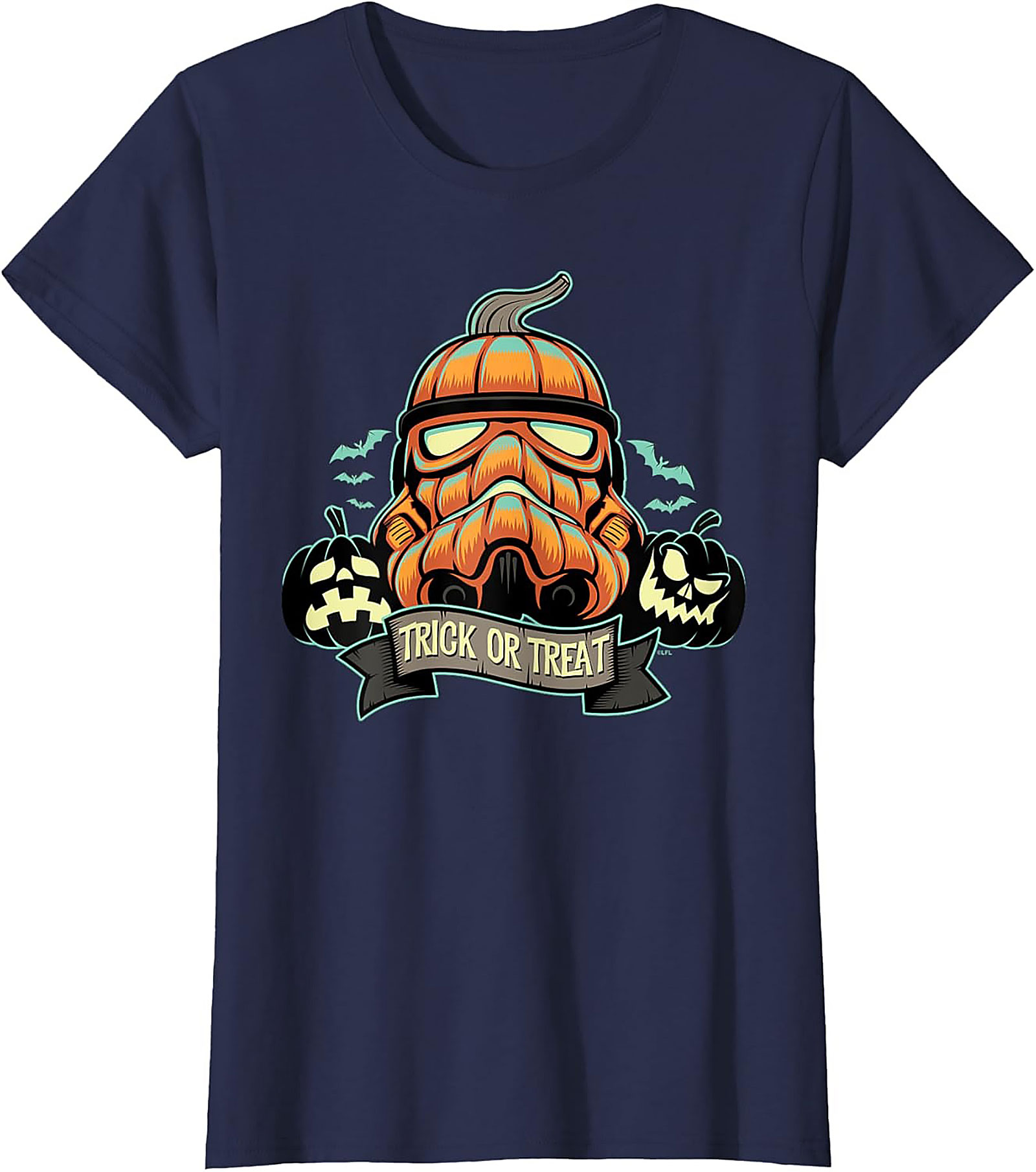 Pumpkin Trooper Trick or Treat Halloween Graphic Tee