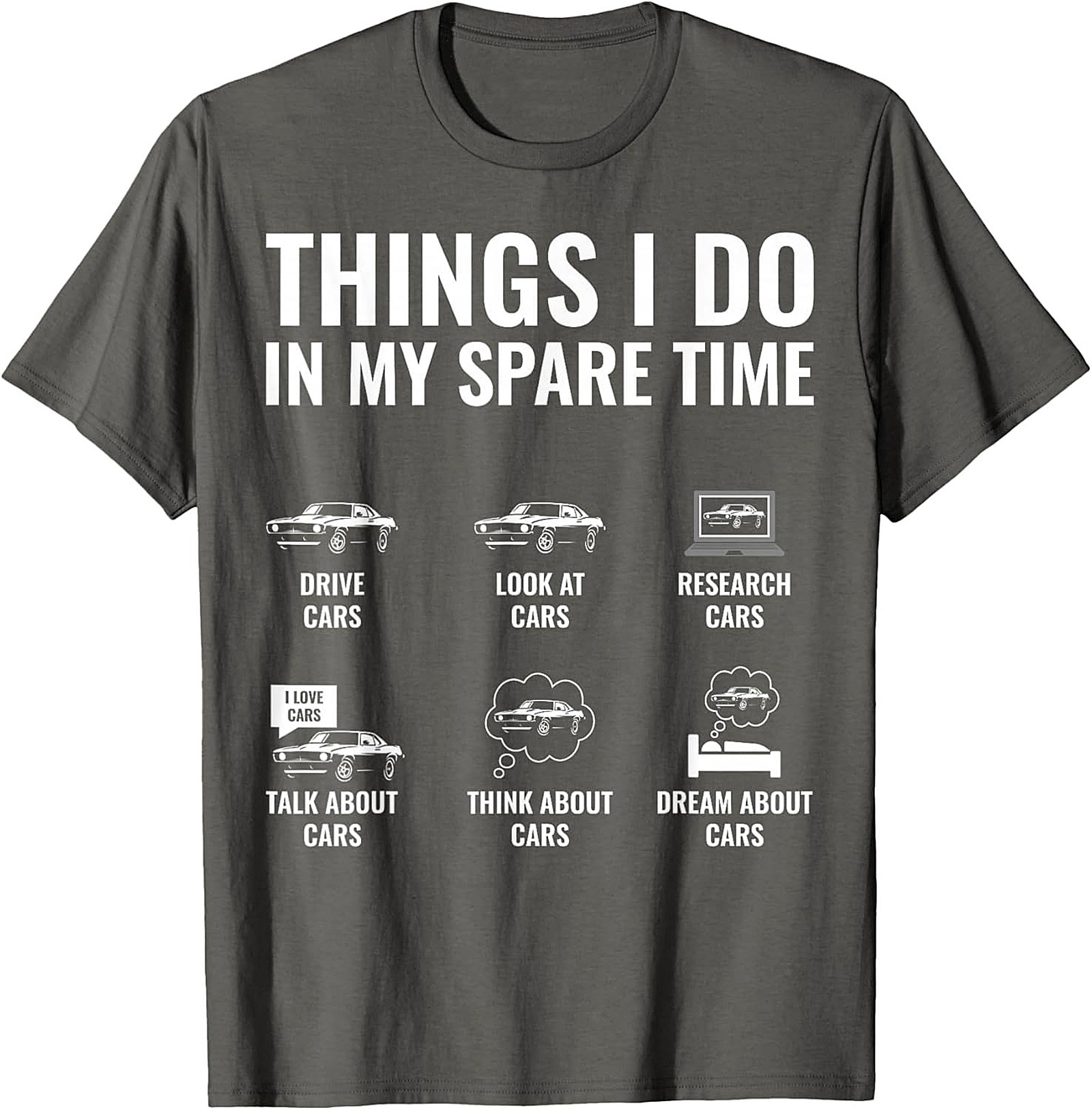 Funny Muscle Car Graphic Tee Classic Car Lover Shirt